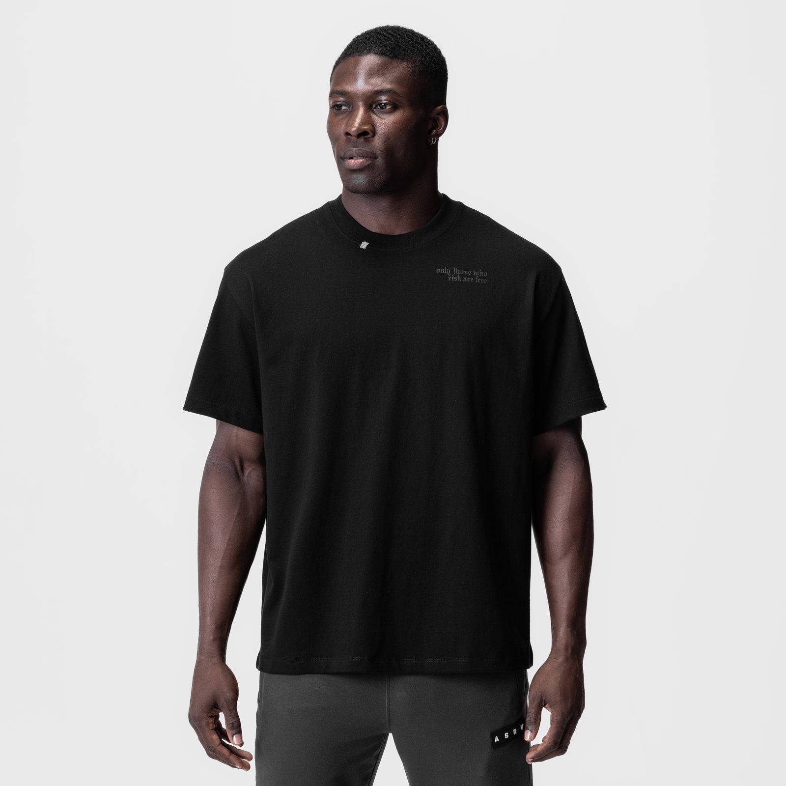 0797. Tech Essential™ Relaxed Tee Black/Black "Brush Wings/ASRV" | ASRV US