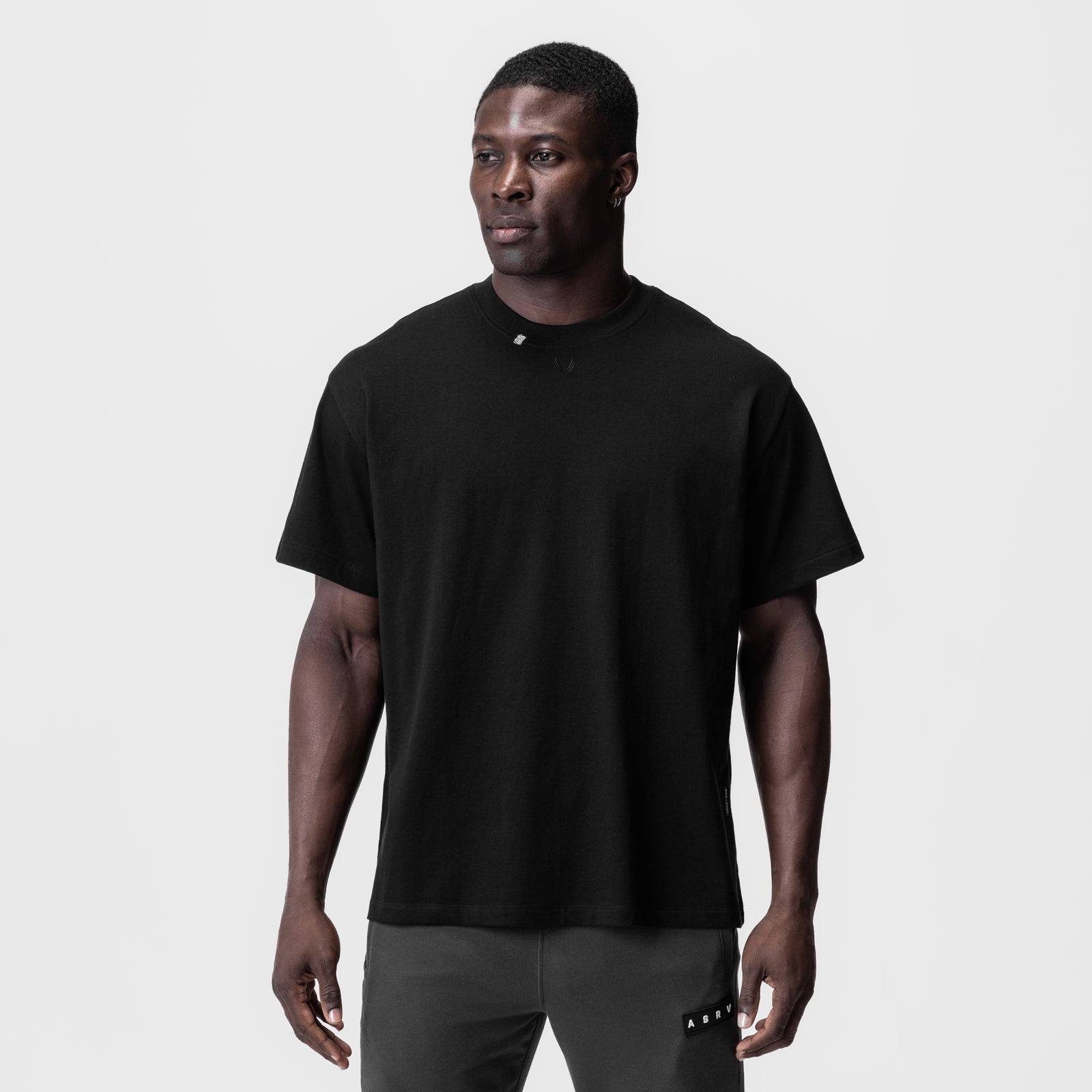 0797. Tech Essential™ Relaxed Tee Black/Black "OTWR" | ASRV sale