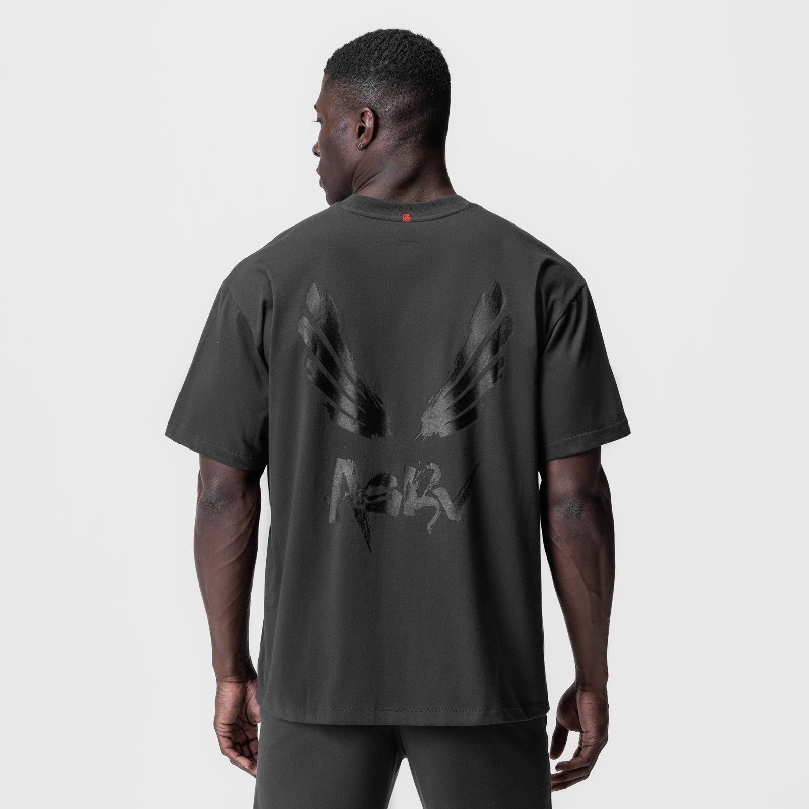 0797. Tech Essential™ Relaxed Tee Space Grey/Black "Brush Wings/ASRV | ASRV for sale