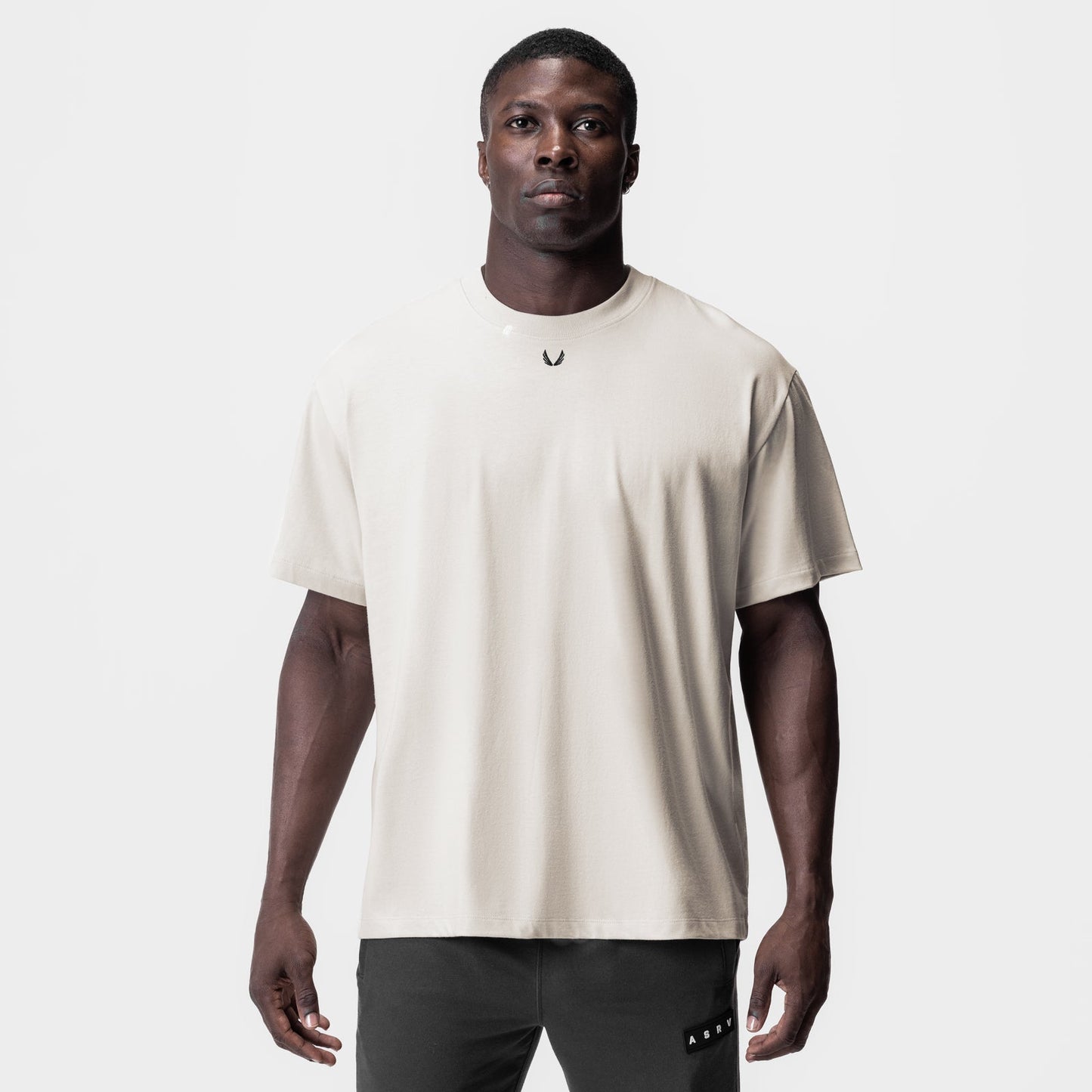 0797. Tech Essential™ Relaxed Tee Stone/Black "OTWR" | ASRV US