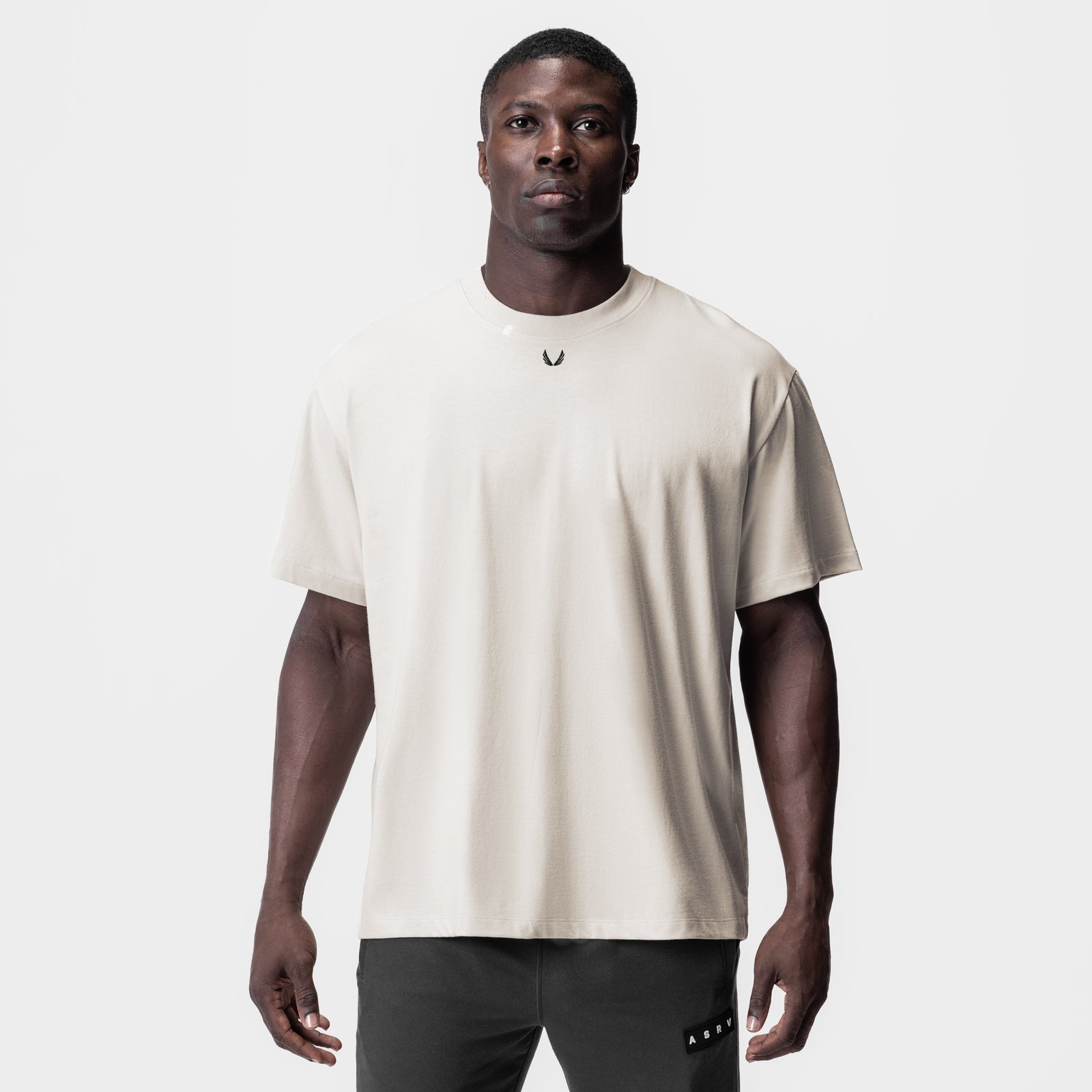0797. Tech Essential™ Relaxed Tee Stone/Black "OTWR" | ASRV US