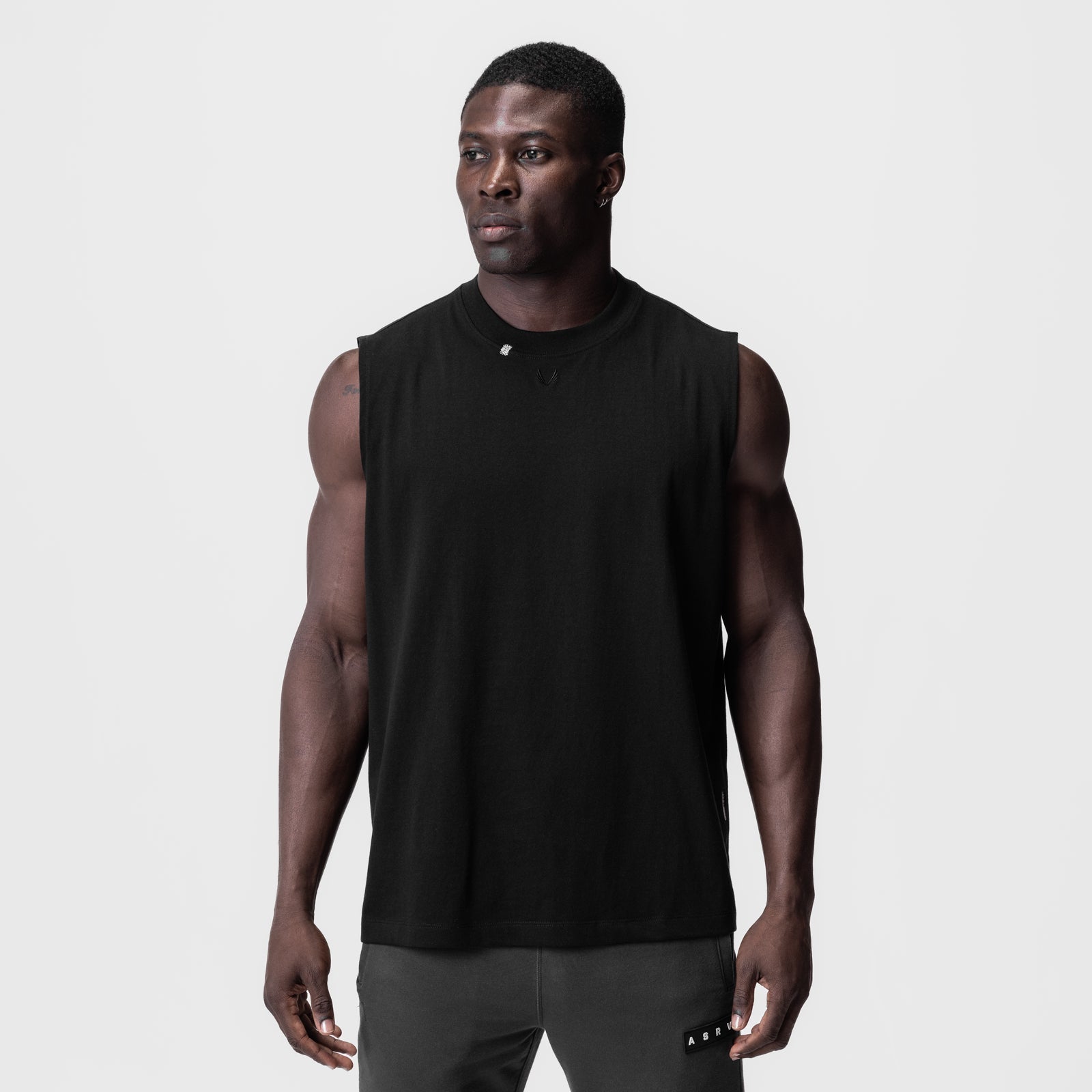 0807. Tech Essential™ Relaxed Cutoff Black/Black "OTWR" | ASRV discount