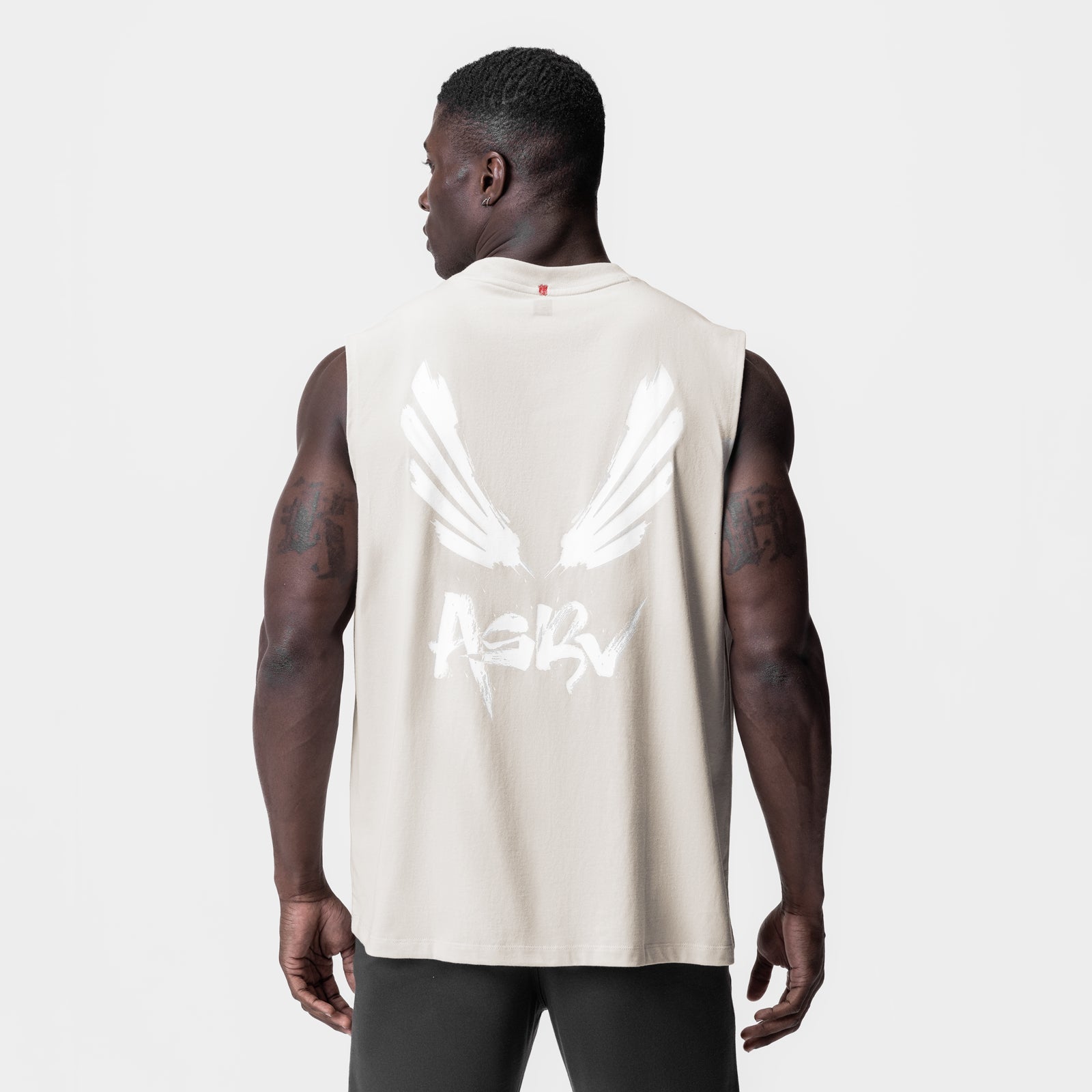 0807. Tech Essential™ Relaxed Cutoff Stone/White "Brush Wings/ASRV" | ASRV sale