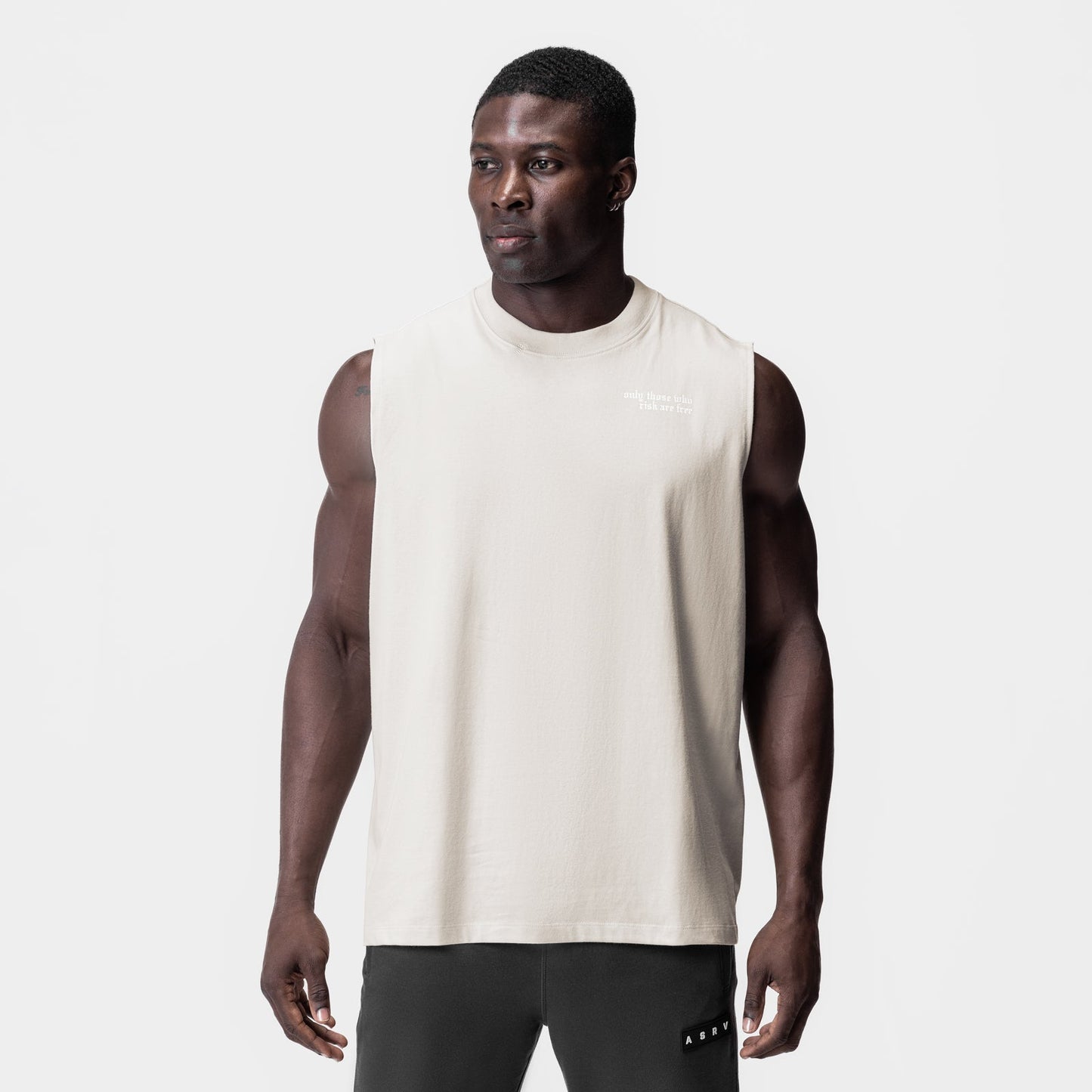 0807. Tech Essential™ Relaxed Cutoff Stone/White "Brush Wings/ASRV" | ASRV sale