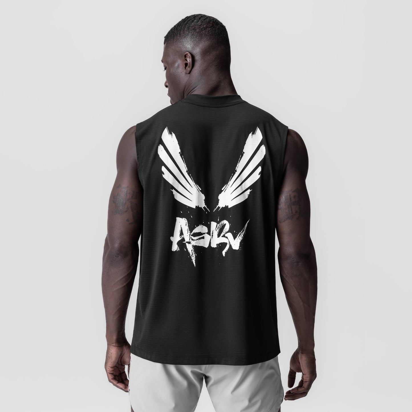 0927. 3D-Lite® 2.0 Lycra® Relaxed Cutoff Black "Brush Wings" | ASRV discount