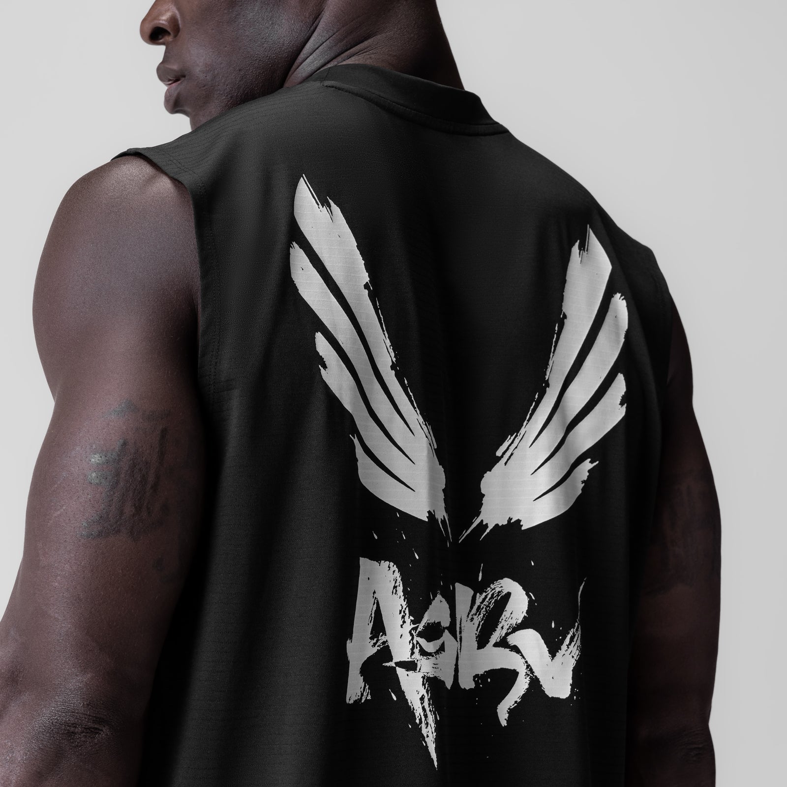 0927. 3D-Lite® 2.0 Lycra® Relaxed Cutoff Black "Brush Wings" | ASRV discount