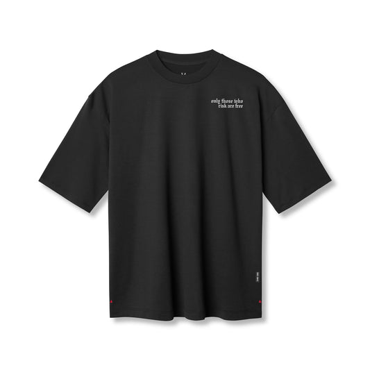 0841. 3D-Lite® 2.0 Lycra® 3/4-Sleeve Oversized Tee Black "Brush Wing | ASRV Discount