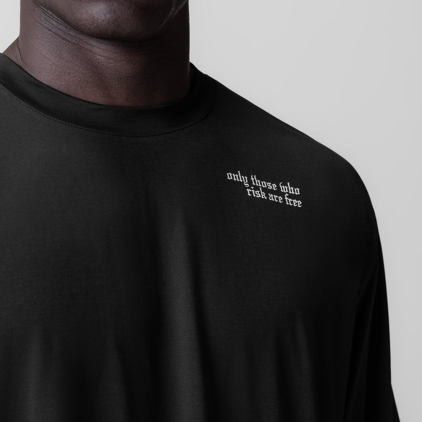 0841. 3D-Lite® 2.0 Lycra® 3/4-Sleeve Oversized Tee Black "Brush Wing | ASRV Discount