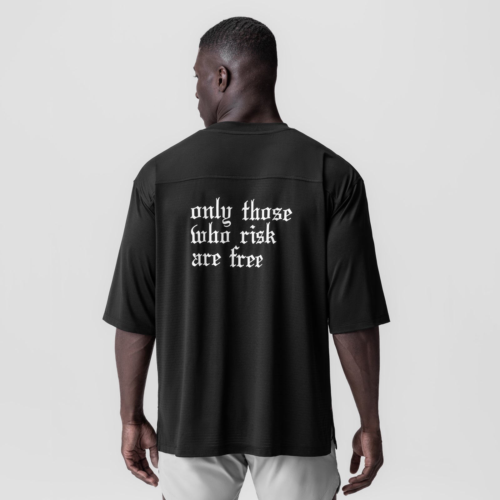 0841. 3D-Lite® 2.0 Lycra® 3/4-Sleeve Oversized Tee Black "OTWR Block | ASRV near me