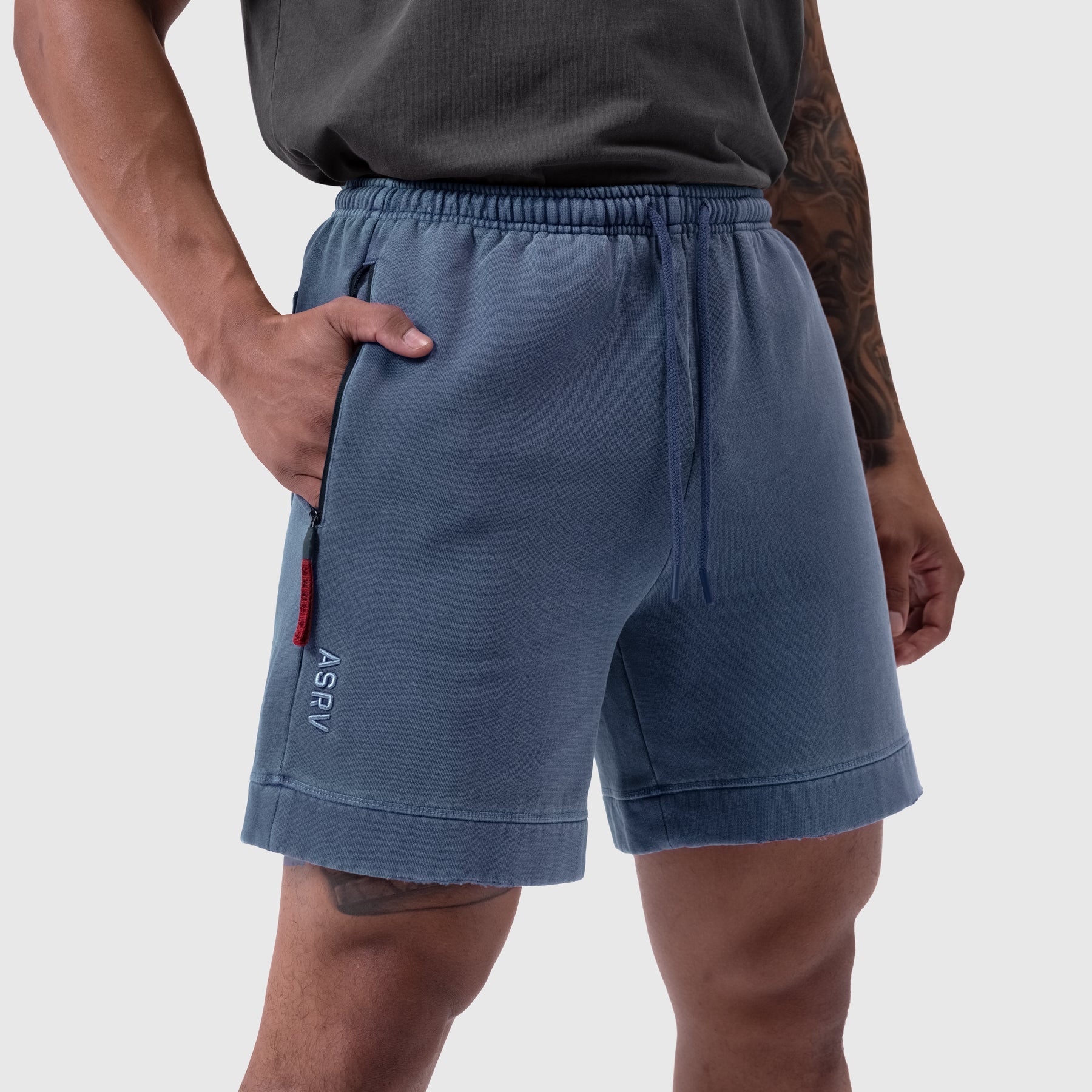 0921. Tech Essential™ Sweat Short Faded Navy | ASRV on sale