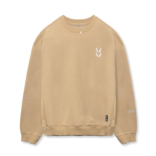 0861. Tech Essential™ Distressed Crewneck Khaki | ASRV discount