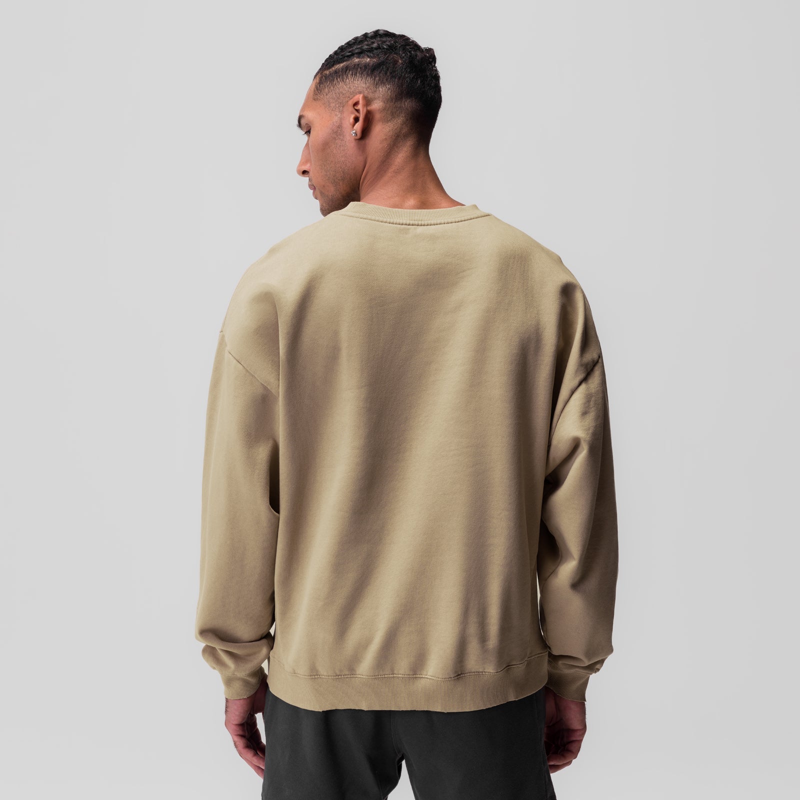 0861. Tech Essential™ Distressed Crewneck Khaki | ASRV discount