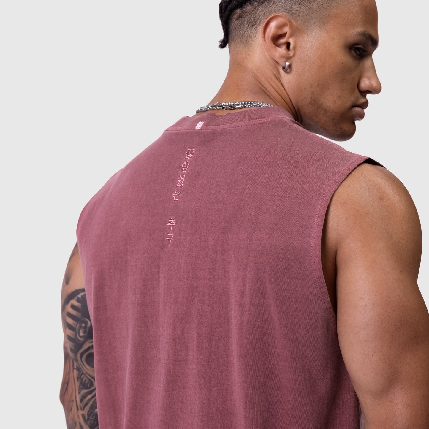 0807. Tech Essential™ Relaxed Cutoff Faded Crimson | ASRV Online