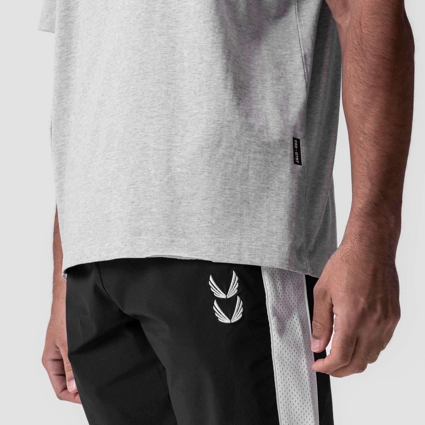 0797. Tech Essential™ Relaxed Tee Heather Grey "Space Bracket" | ASRV near me