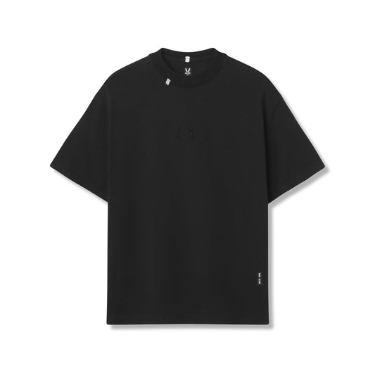 0797. Tech Essential™ Relaxed Tee Black "Space Bracket" | ASRV US