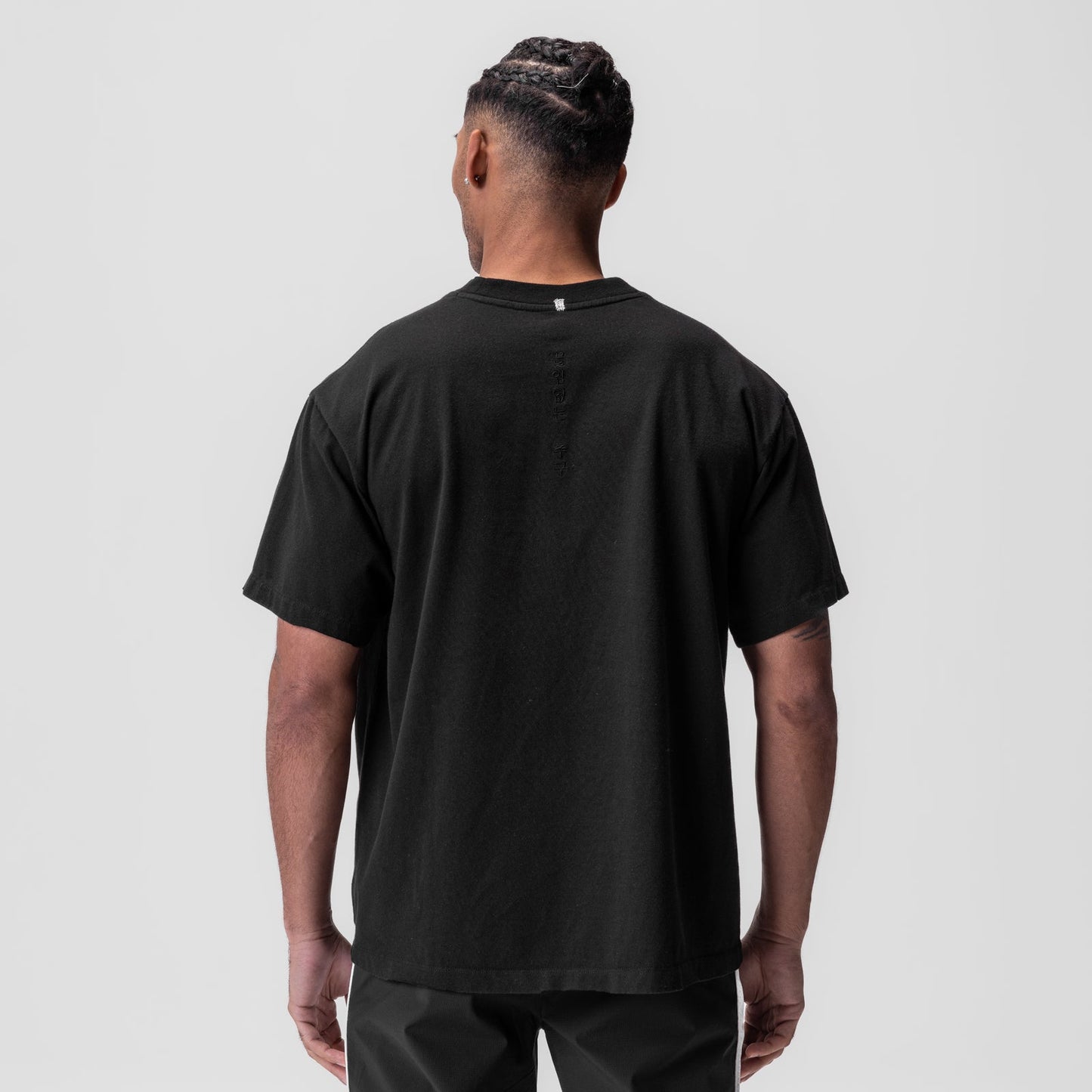 0797. Tech Essential™ Relaxed Tee Black "Space Bracket" | ASRV US