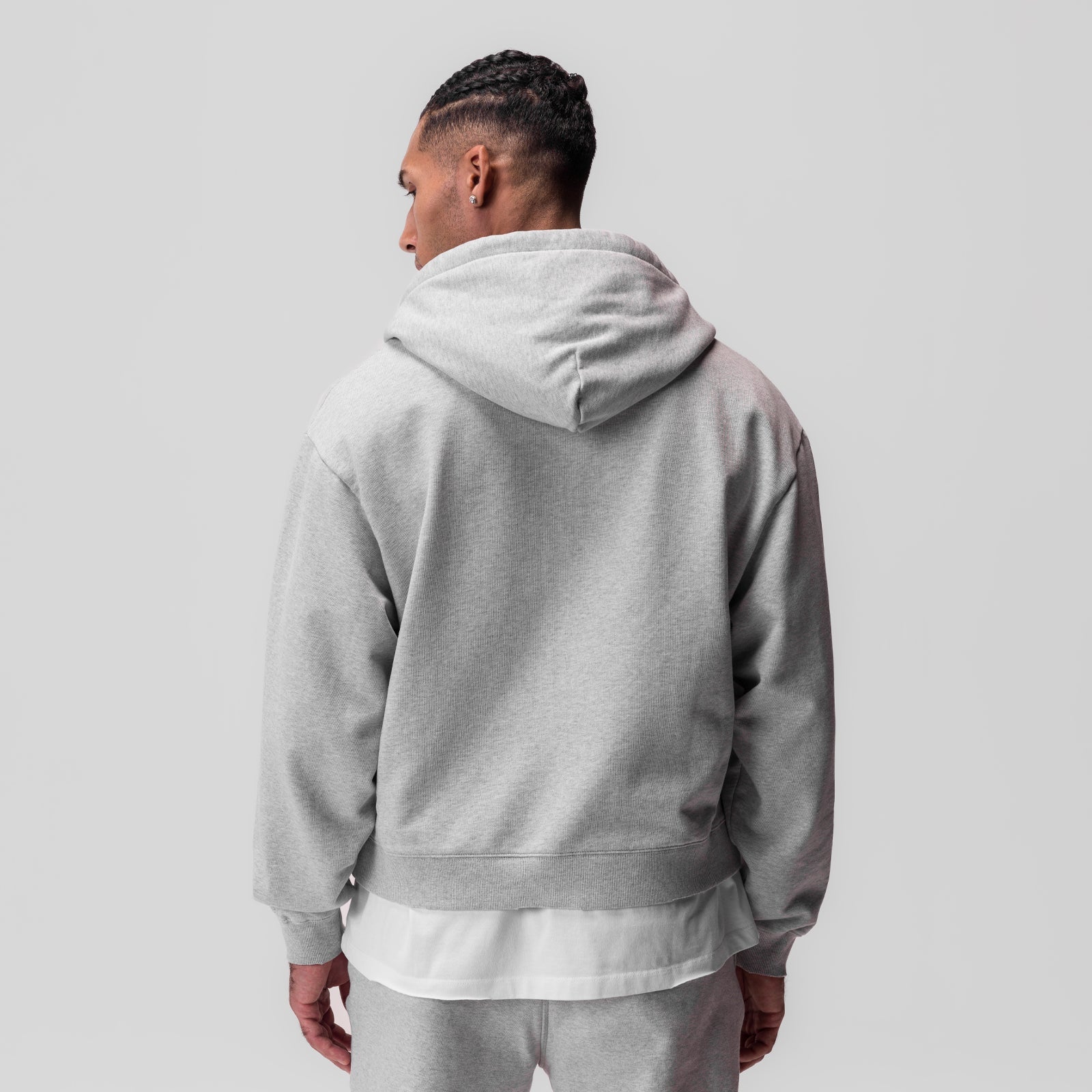 0843. Tech Essential™ Distressed Full Zip Hoodie Heather Grey | ASRV for sale