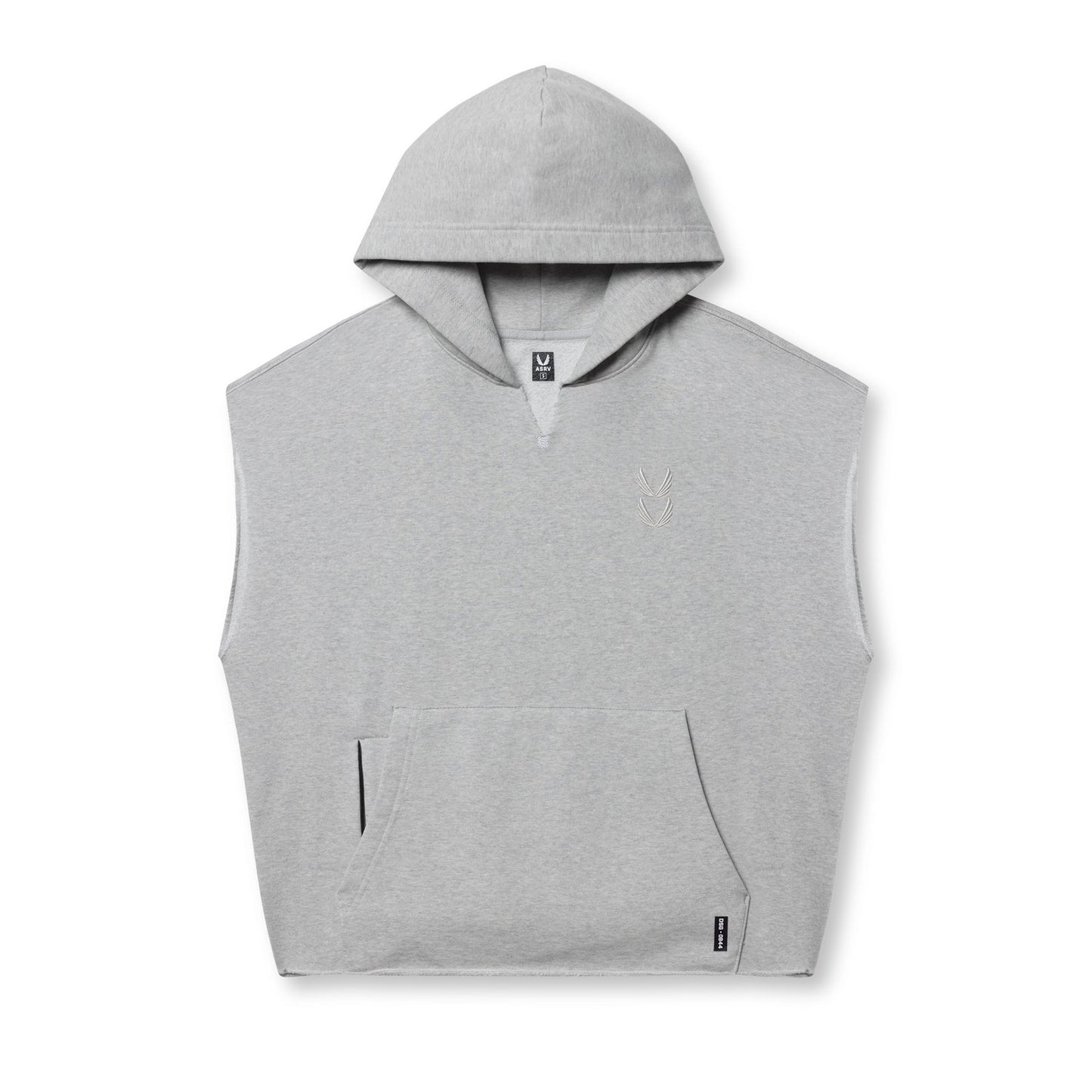 0844. Tech Essential™ Raw Hem Cutoff Hoodie Heather Grey | ASRV sale