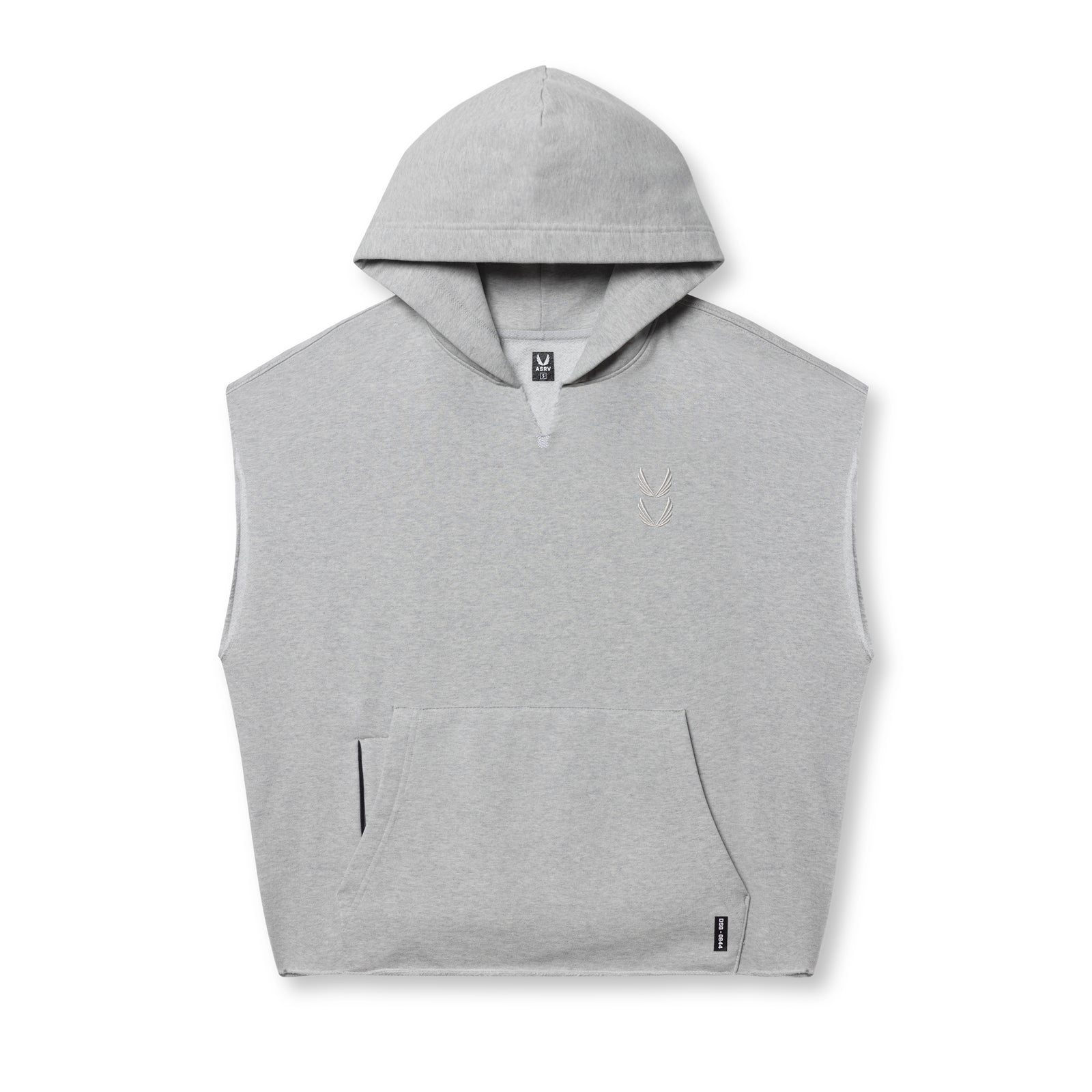 0844. Tech Essential™ Raw Hem Cutoff Hoodie Heather Grey | ASRV sale
