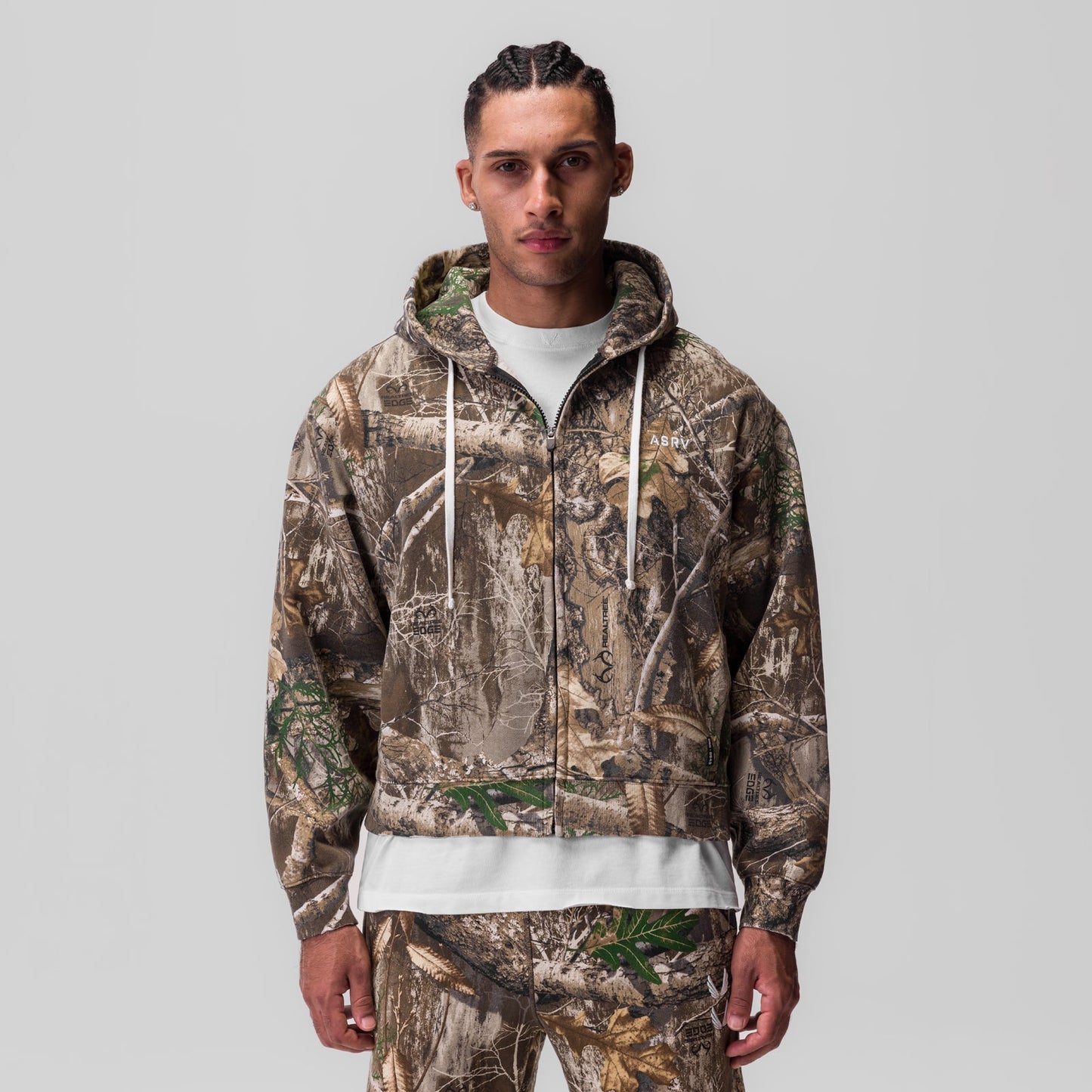 0843. Tech Essential™ Distressed Full Zip Hoodie Realtree® Camo | ASRV on sale