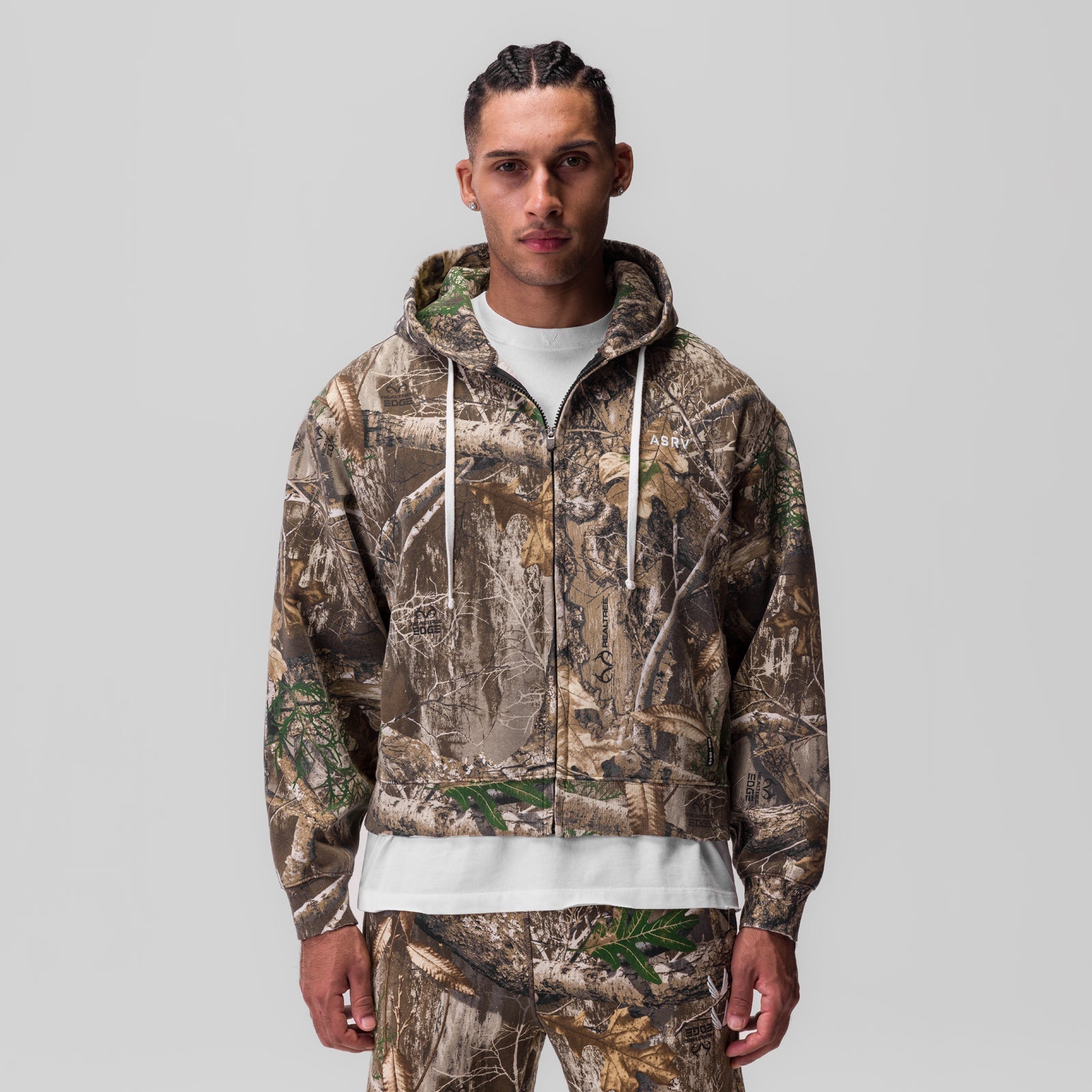 0843. Tech Essential™ Distressed Full Zip Hoodie Realtree® Camo | ASRV on sale