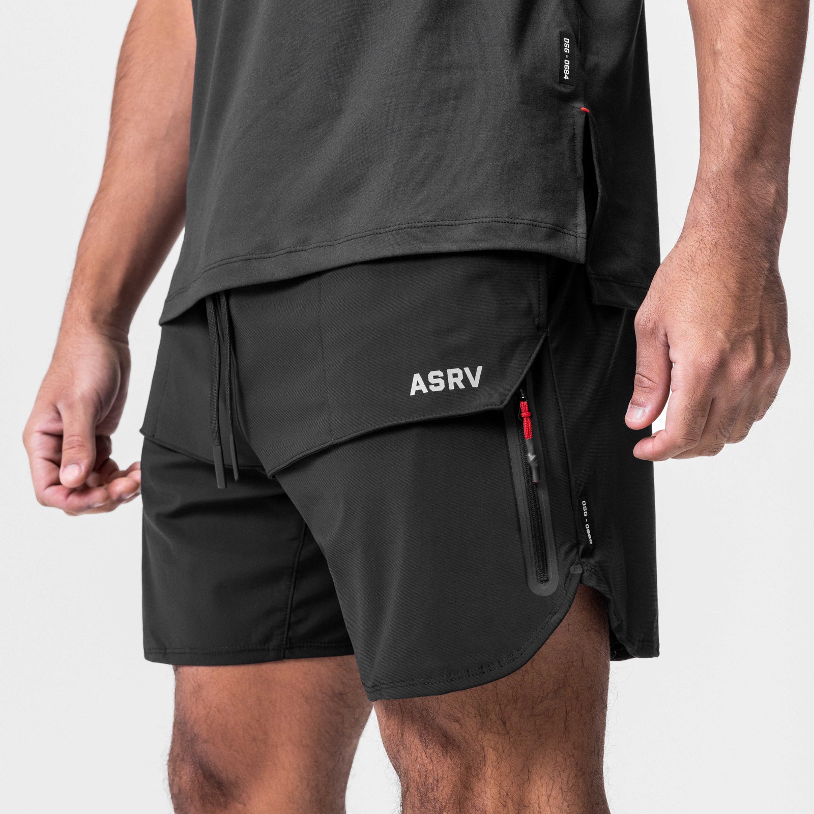 0689. Tetra-Lite® 7" Tech Short Black | ASRV for sale