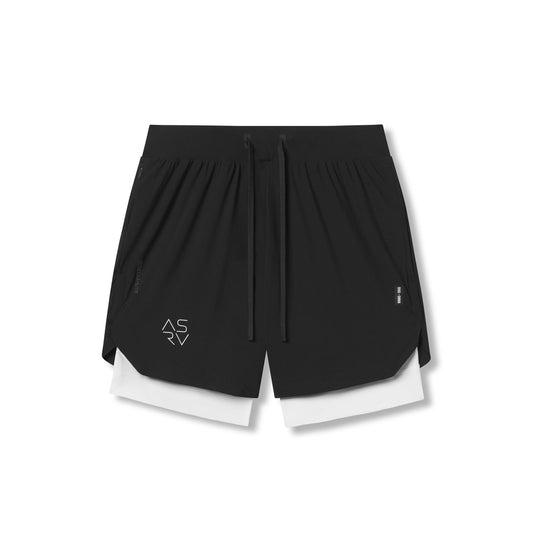 0866. Tetra-Lite® 7" Liner Short Black "Cyber"/White | ASRV Discount