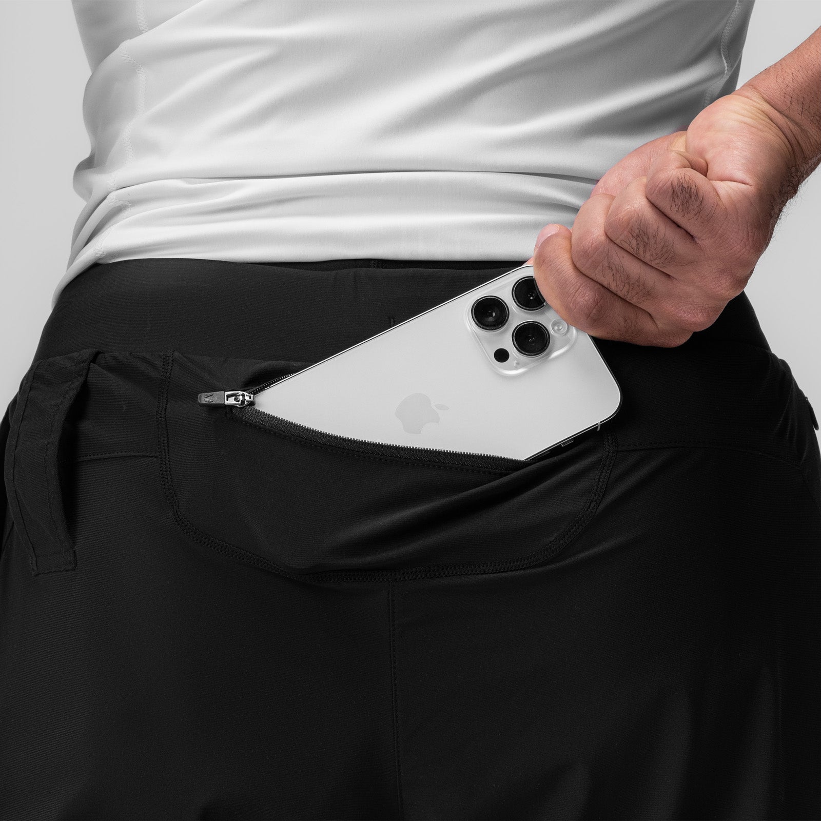 0866. Tetra-Lite® 7" Liner Short Black "Cyber"/White | ASRV Discount