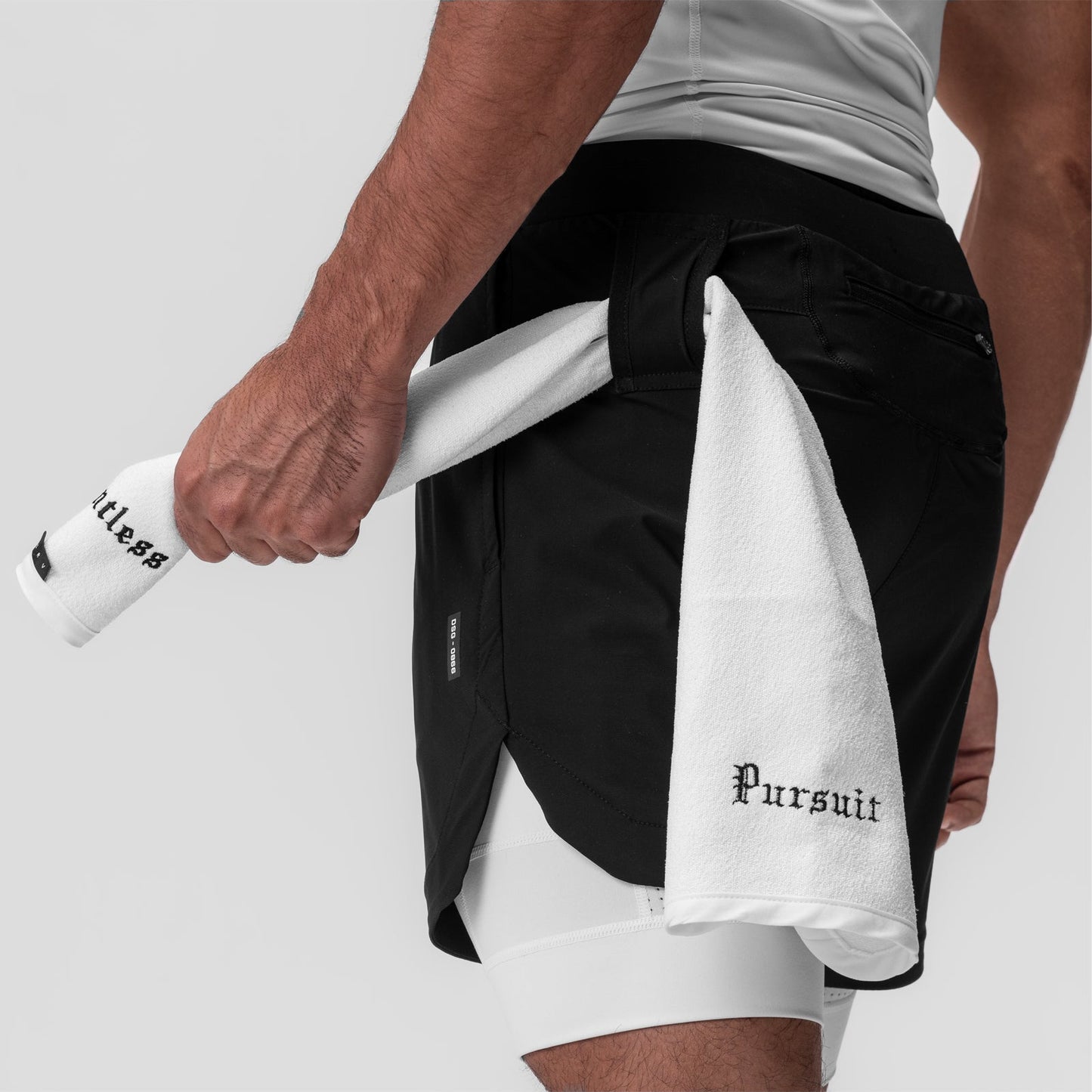 0866. Tetra-Lite® 7" Liner Short Black "Cyber"/White | ASRV Discount