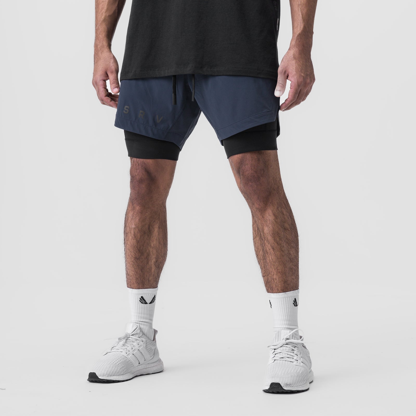 0866. Tetra-Lite® 7" Liner Short Navy "ASRV"/Black | ASRV US