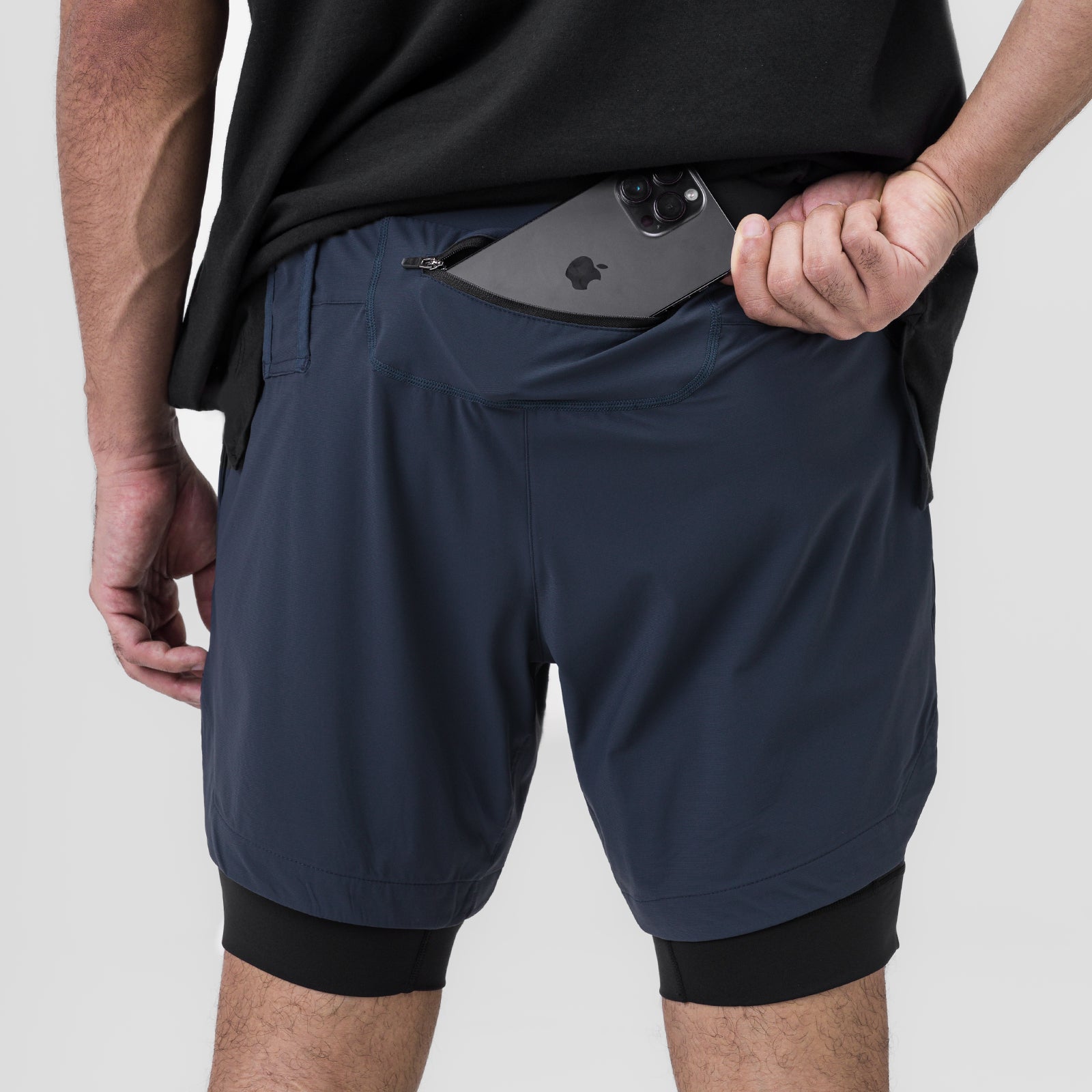 0866. Tetra-Lite® 7" Liner Short Navy "ASRV"/Black | ASRV US