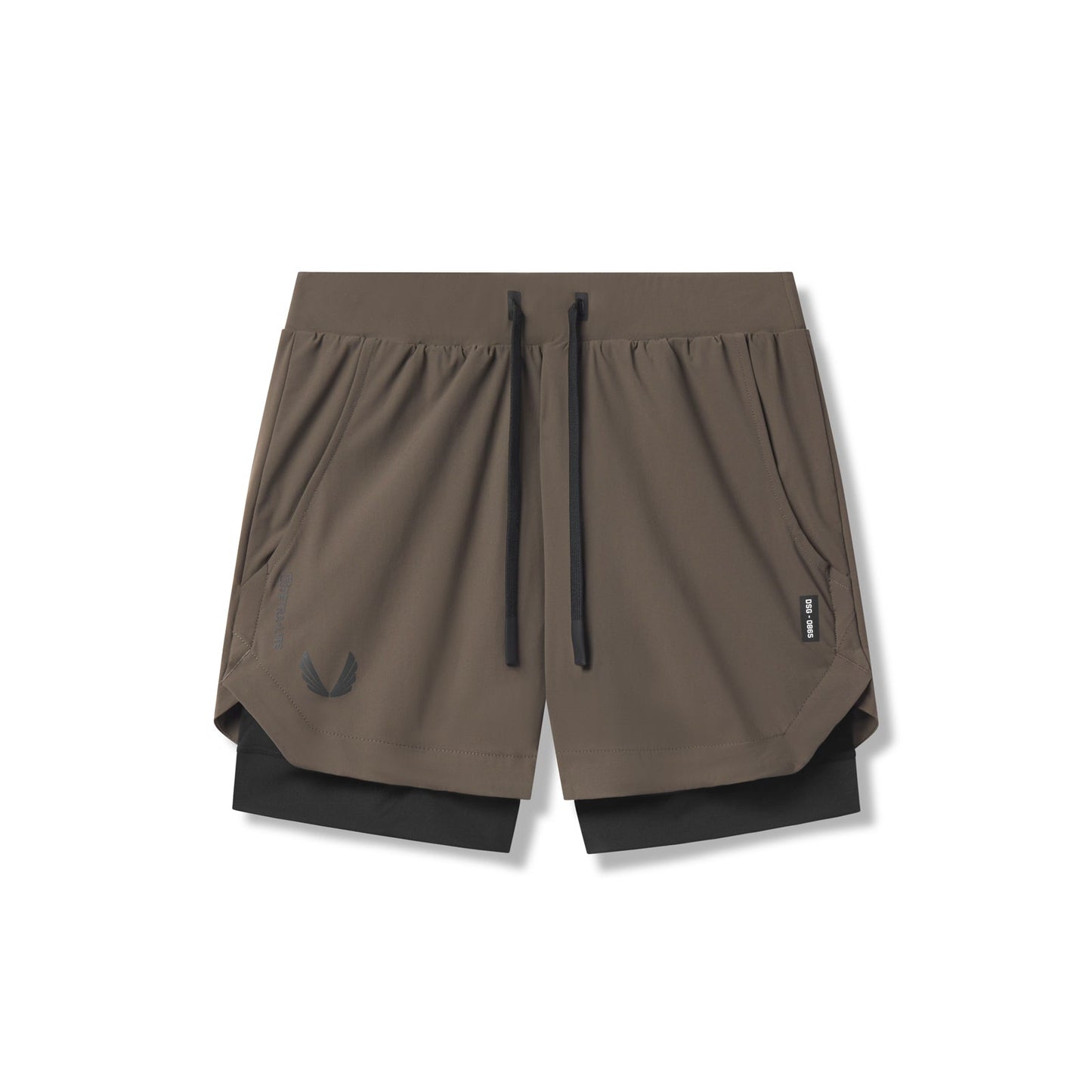 0865. Tetra-Lite® 5" Liner Short Deep Taupe "Wings"/Black | ASRV for sale