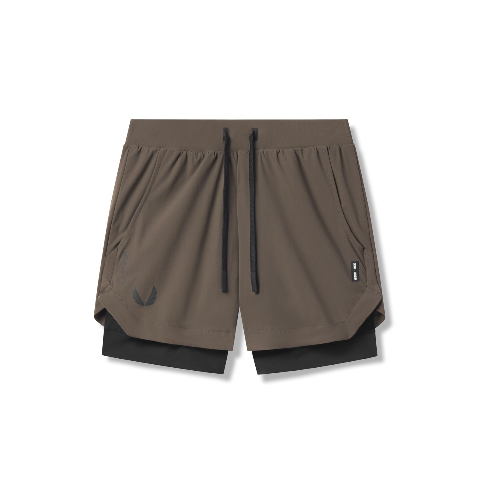 0865. Tetra-Lite® 5" Liner Short Deep Taupe "Wings"/Black | ASRV for sale