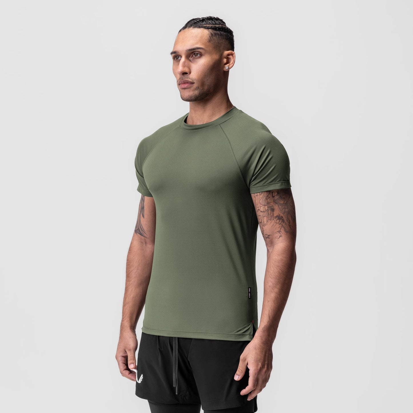 0918. AeroSilver® Fitted Tee Olive | ASRV for sale