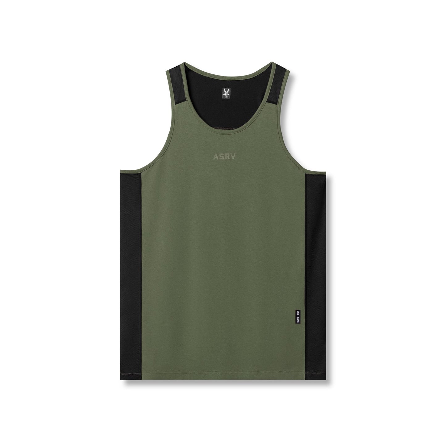 0809. Supima® Mesh Panel Training Singlet Olive | ASRV Discount