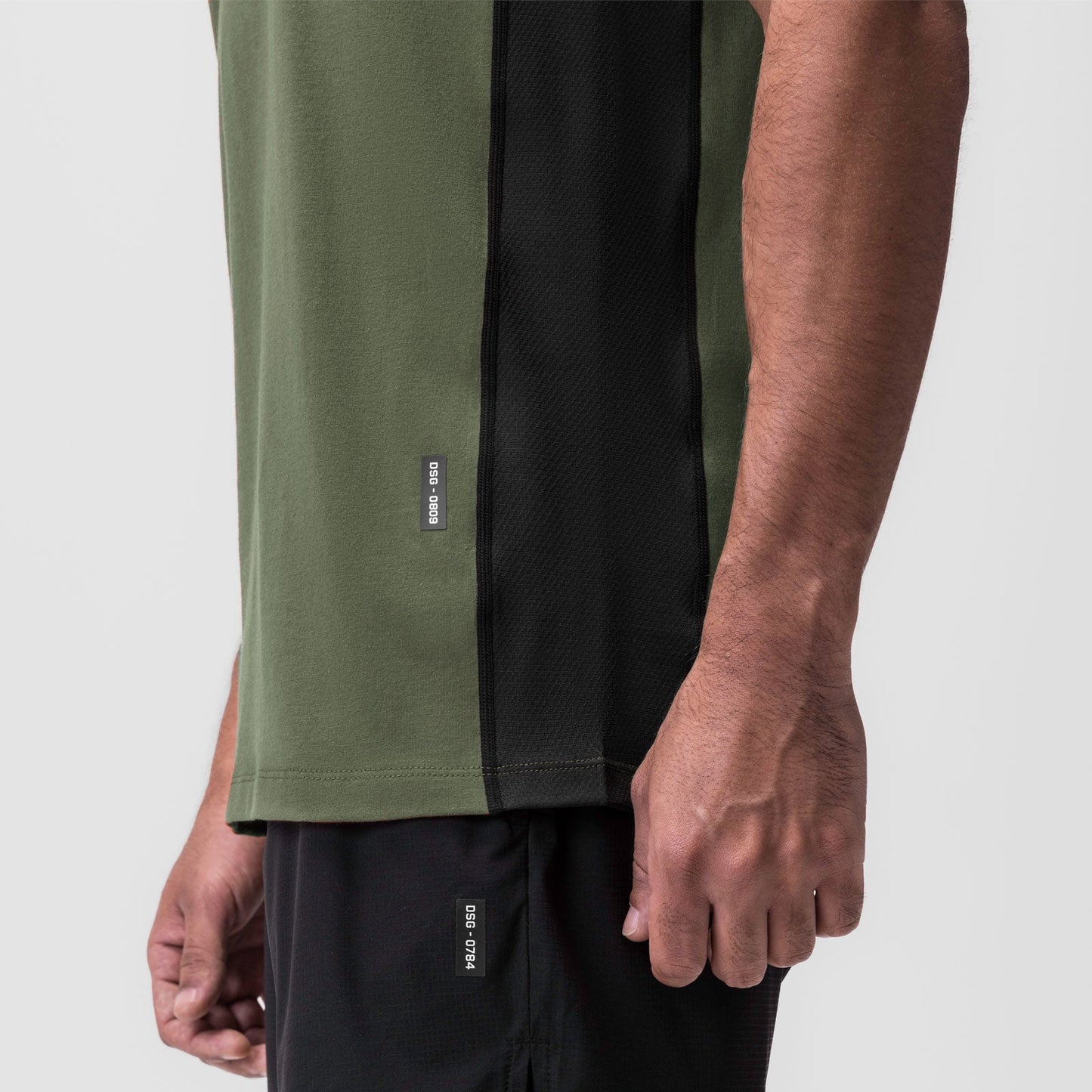 0809. Supima® Mesh Panel Training Singlet Olive | ASRV Discount
