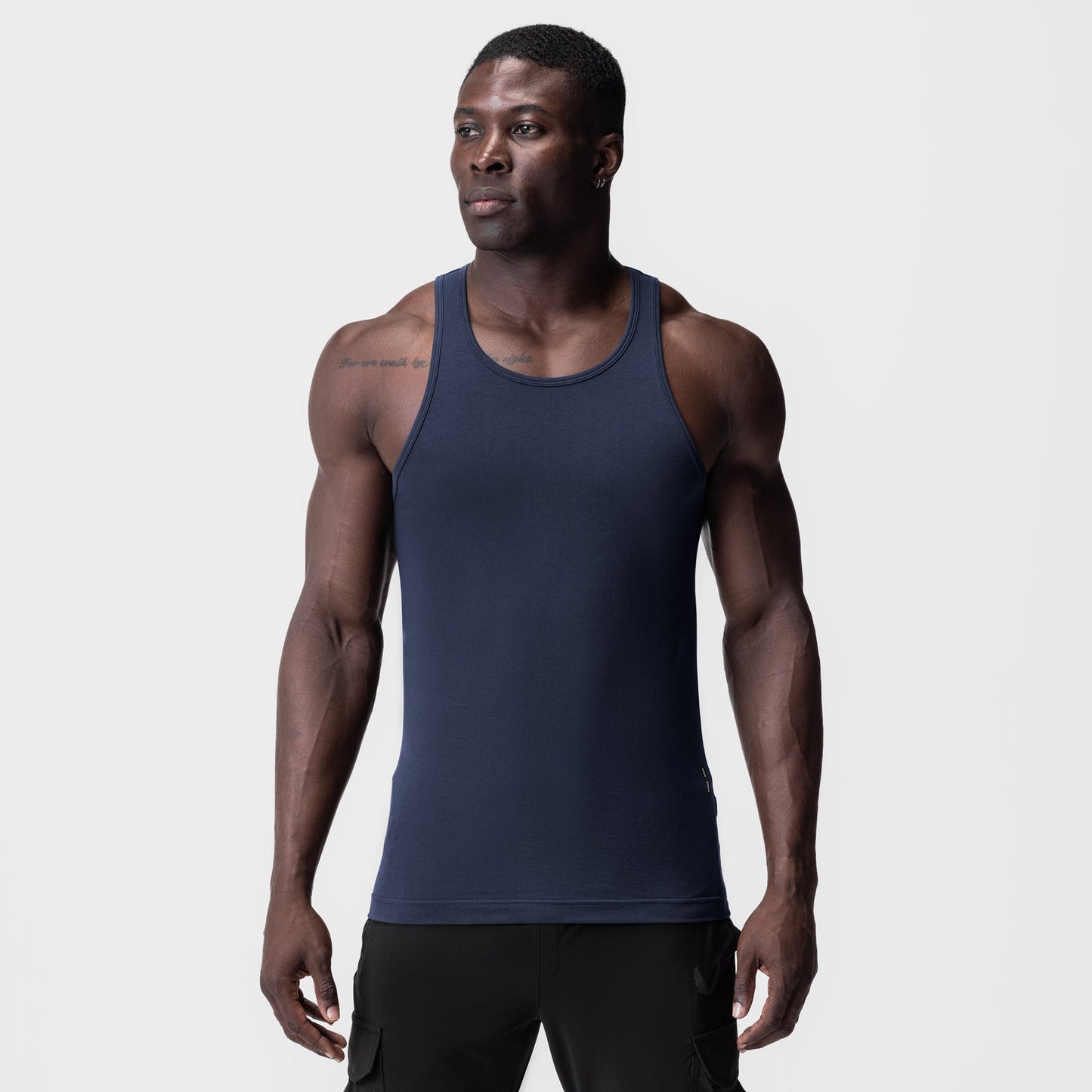 0924. Supima® Essential Slim Tank Navy | ASRV on sale