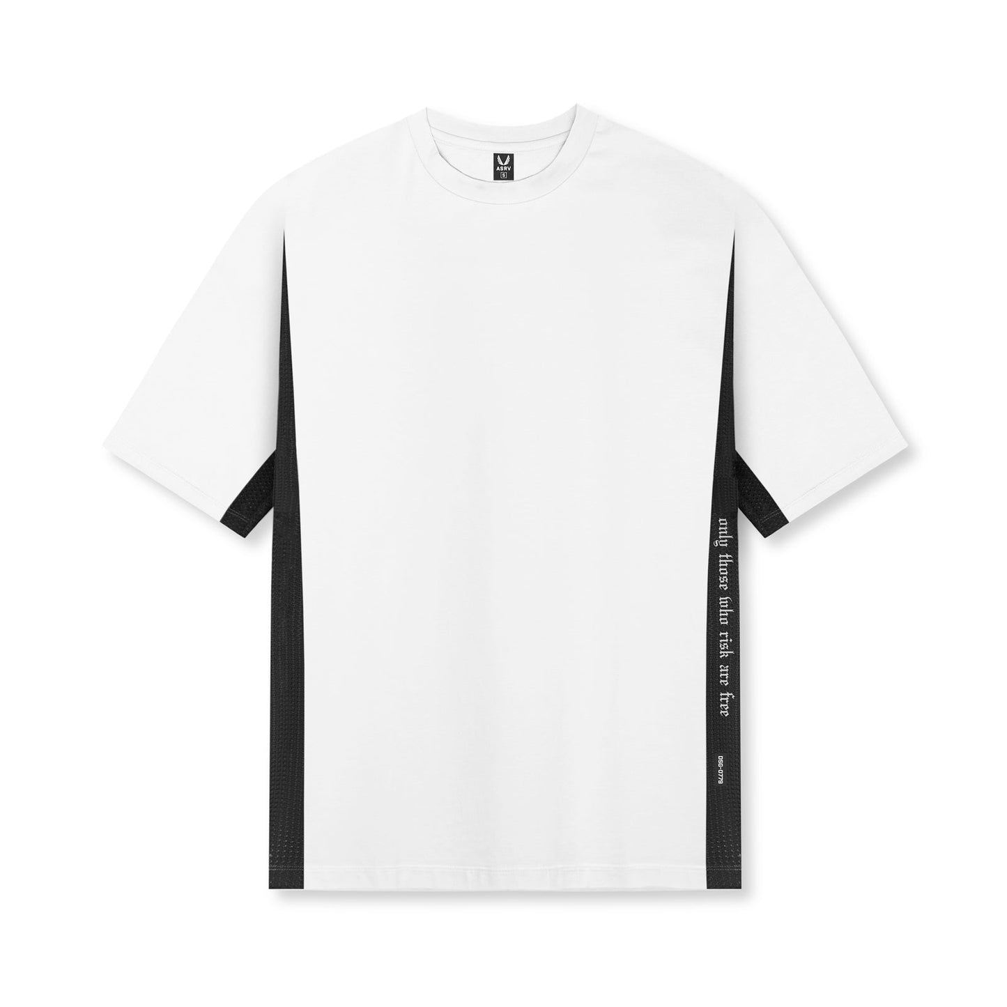 0779. Supima® Mesh Panel Oversized Tee White | ASRV Online