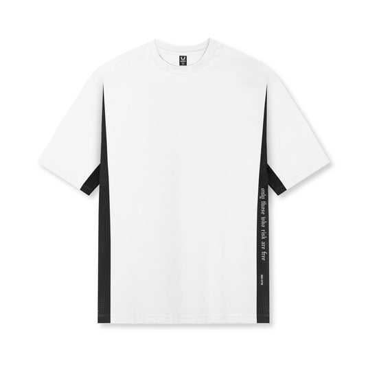 0779. Supima® Mesh Panel Oversized Tee White | ASRV Online