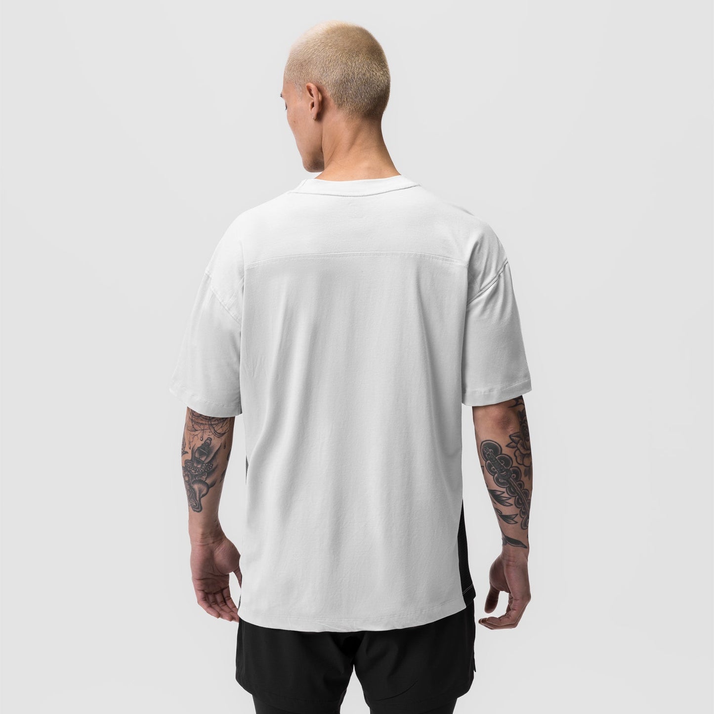 0779. Supima® Mesh Panel Oversized Tee White | ASRV Online