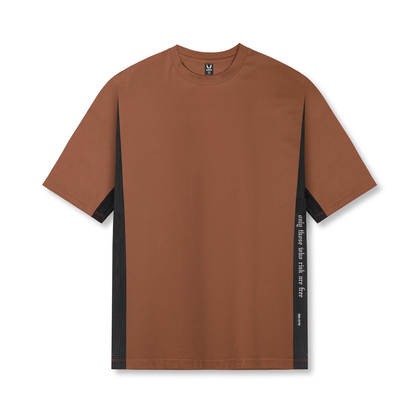 0779. Supima® Mesh Panel Oversized Tee Rust | ASRV US