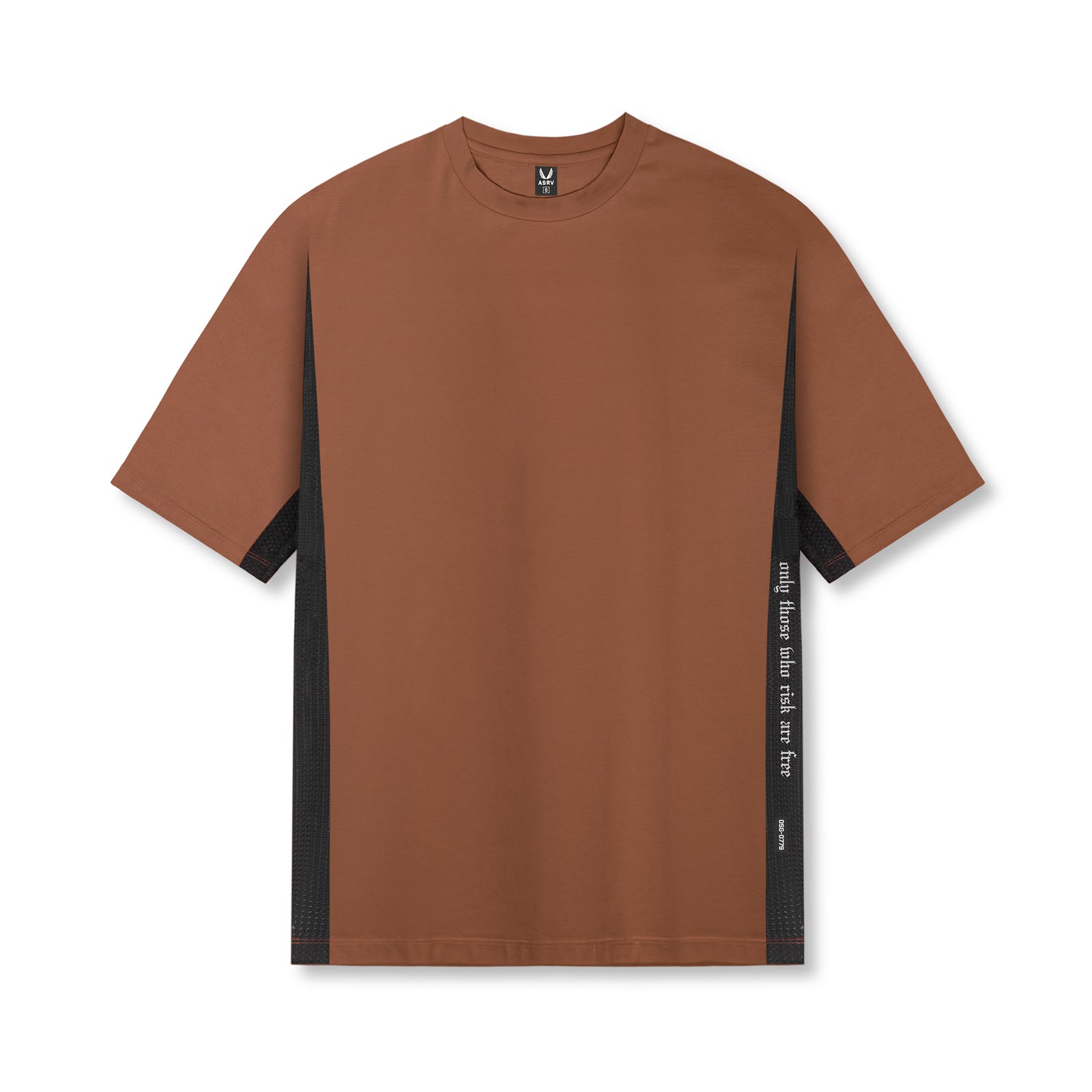 0779. Supima® Mesh Panel Oversized Tee Rust | ASRV US