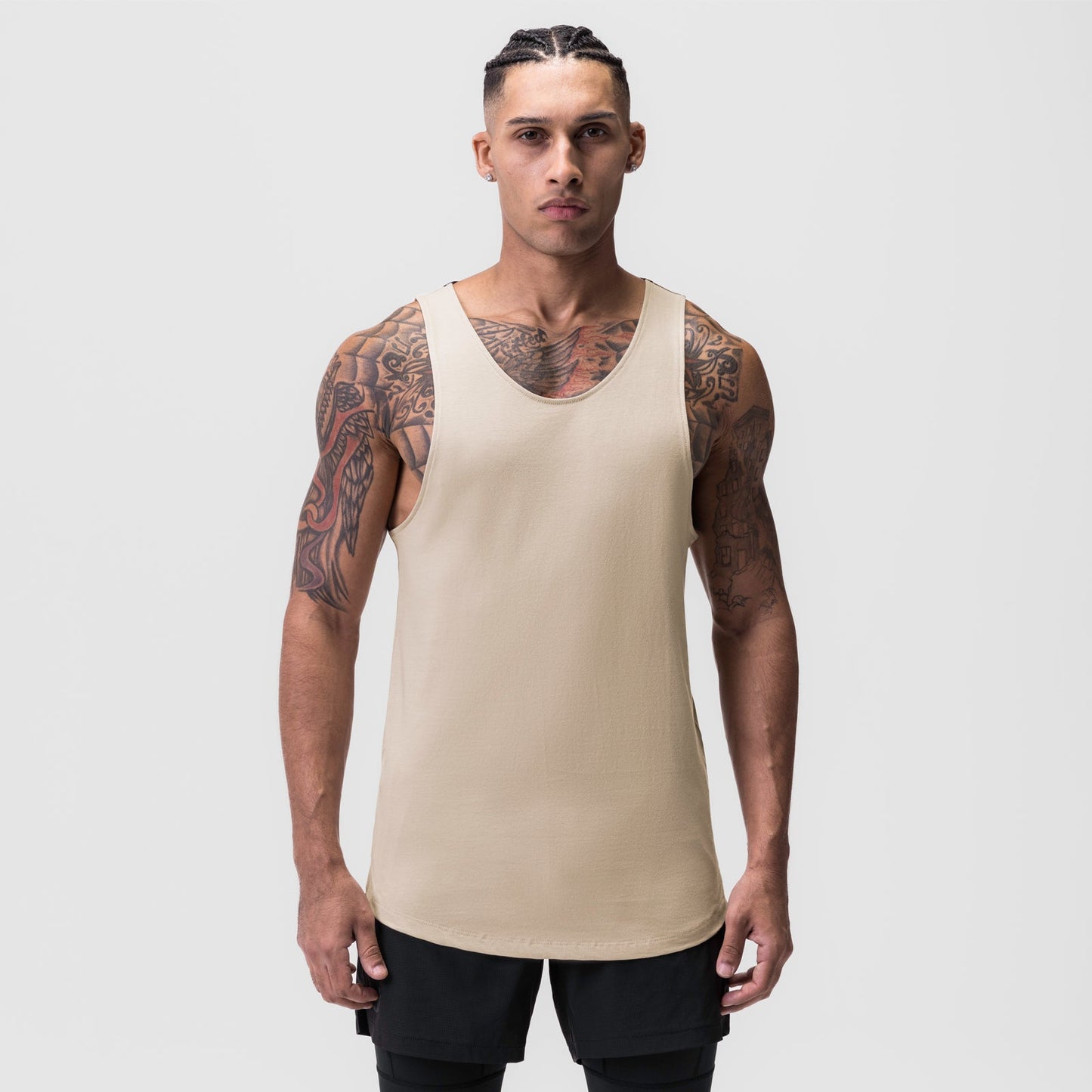 0808. Supima® Vented Tank Beige | ASRV Online