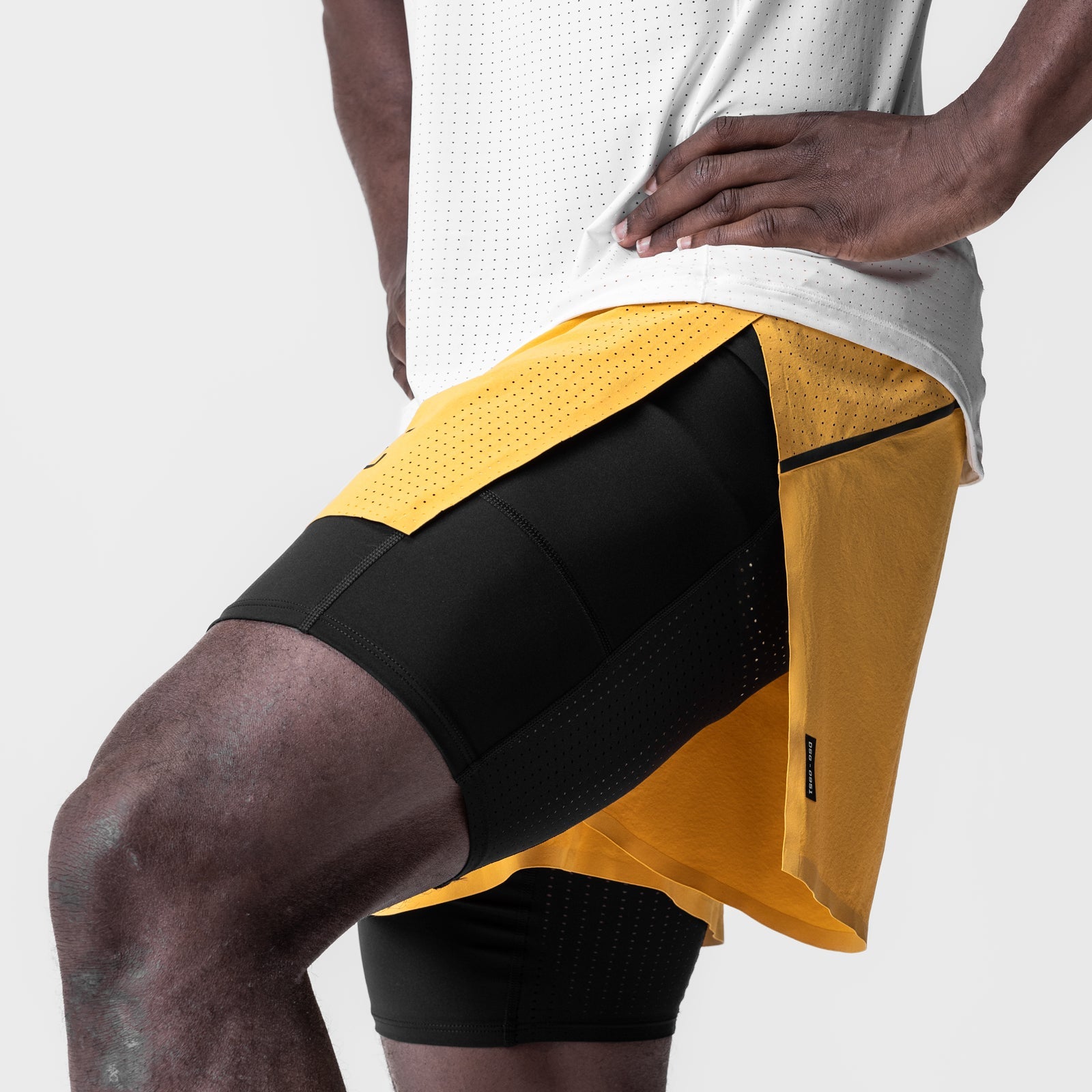 0951. Aerotex™ 4" High Split Liner Short Amber | ASRV for sale