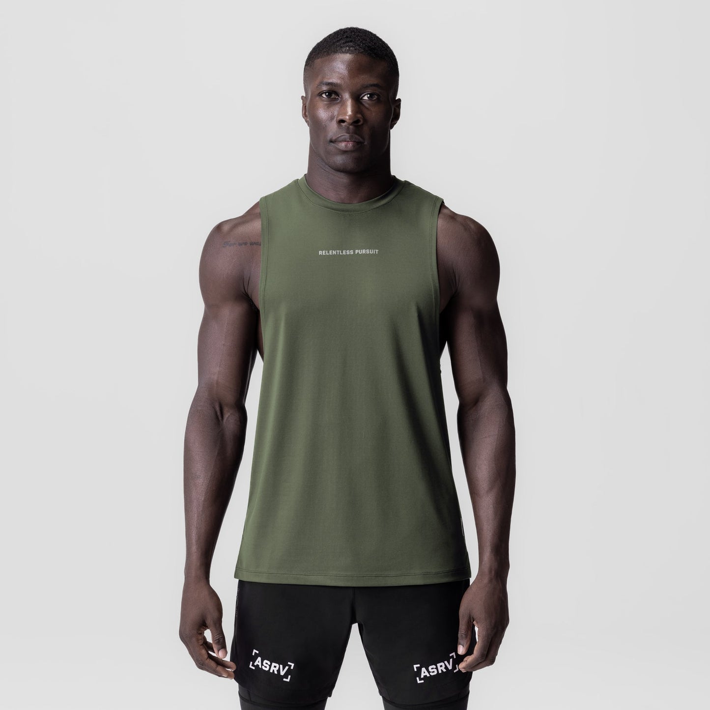0837. 3D-Lite® 2.0 Lycra® Muscle Tank Olive "RP" | ASRV on sale
