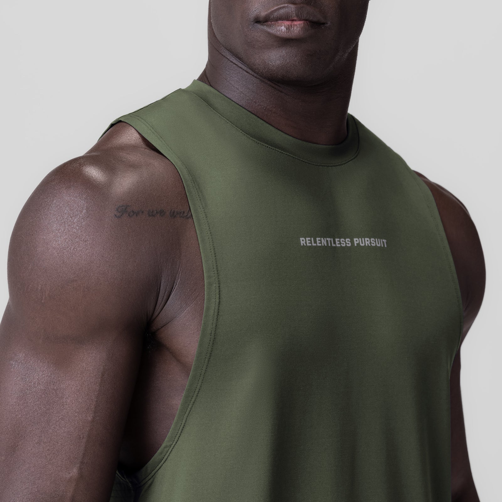 0837. 3D-Lite® 2.0 Lycra® Muscle Tank Olive "RP" | ASRV on sale