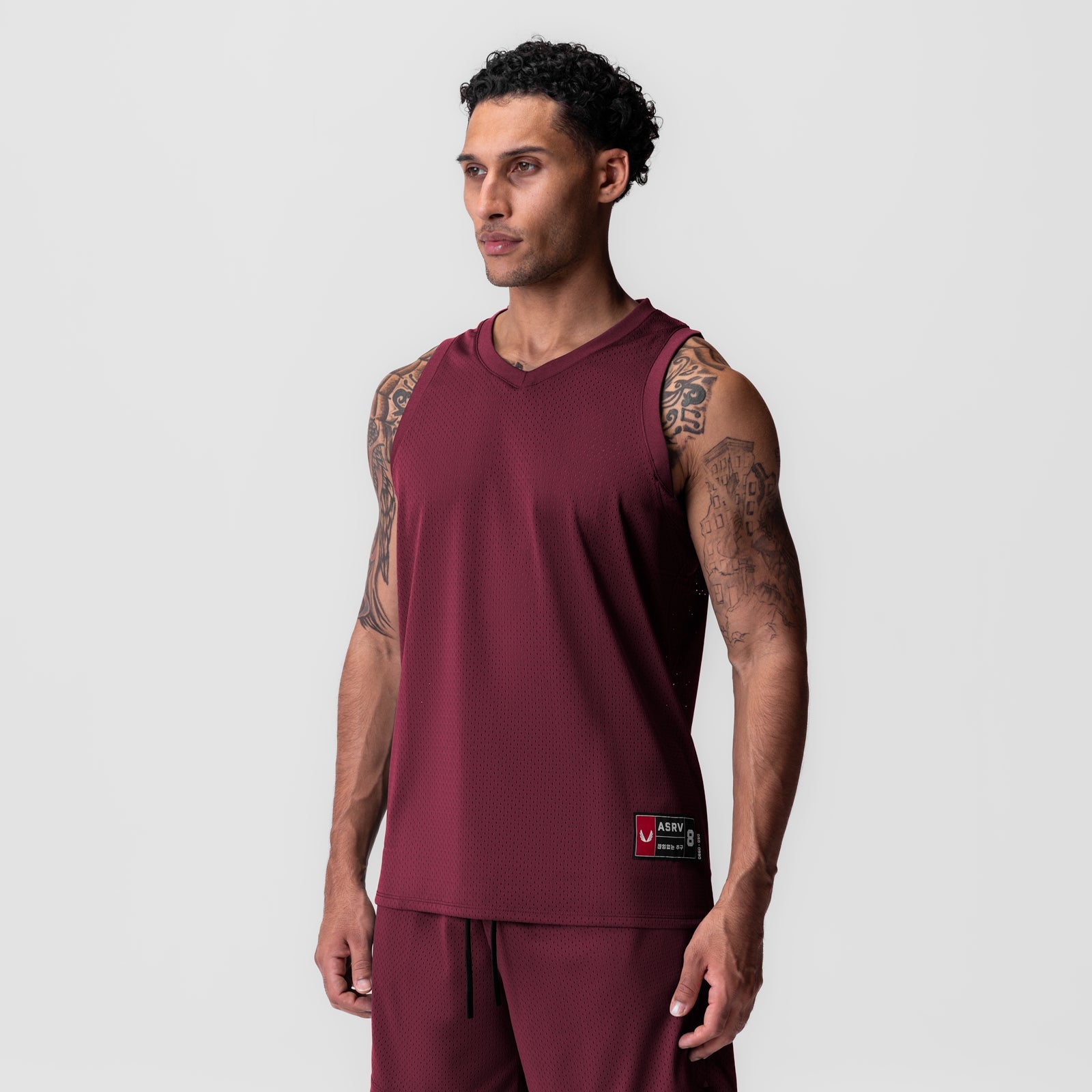0990. Ion-Mesh Basketball Jersey Crimson | ASRV Online
