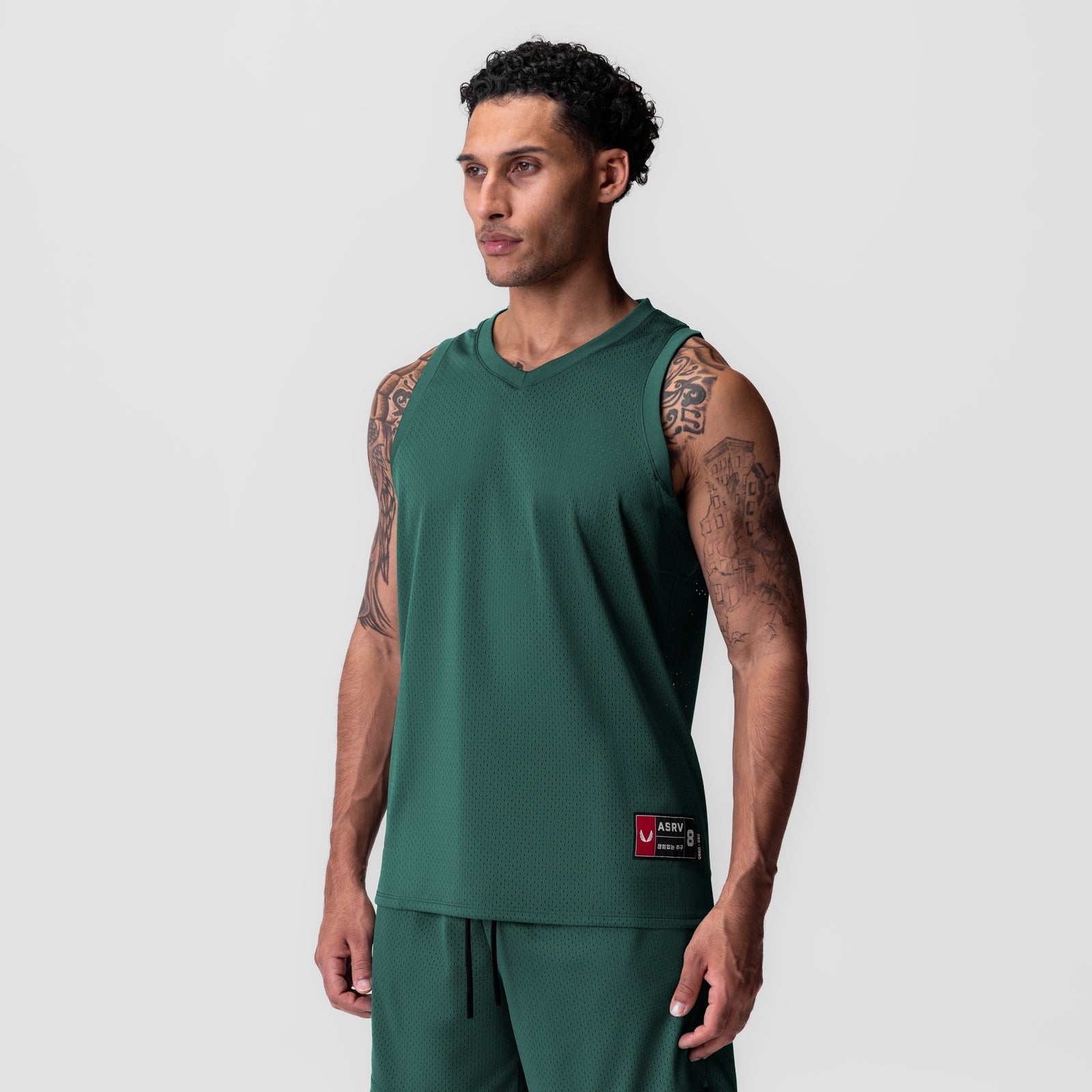 0990. Ion-Mesh Basketball Jersey Forest Green | ASRV Discount