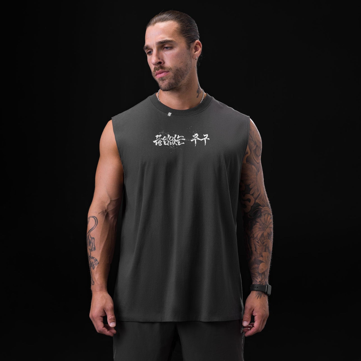 0807. Tech Essential™ Relaxed Cutoff Space Grey "Brush Stroke" | ASRV Online
