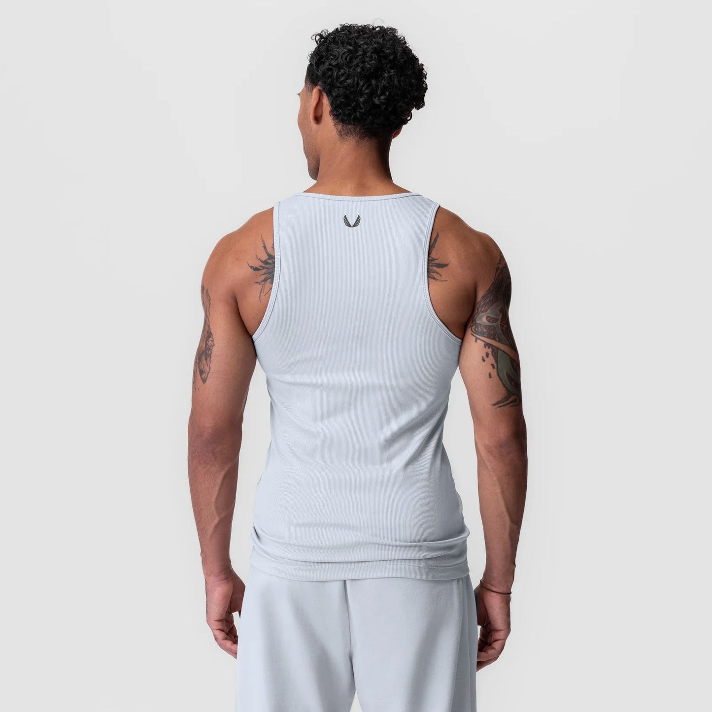 0986. Creora® Tech Ribbed Tank Ice Blue | ASRV sale